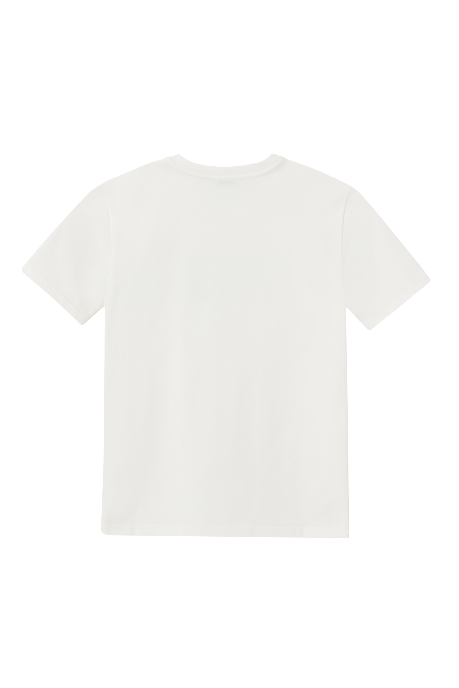 تيشيرت للأطفال بطبعة شعار الماركة بحجم كبير قطن بنسيج متشابك