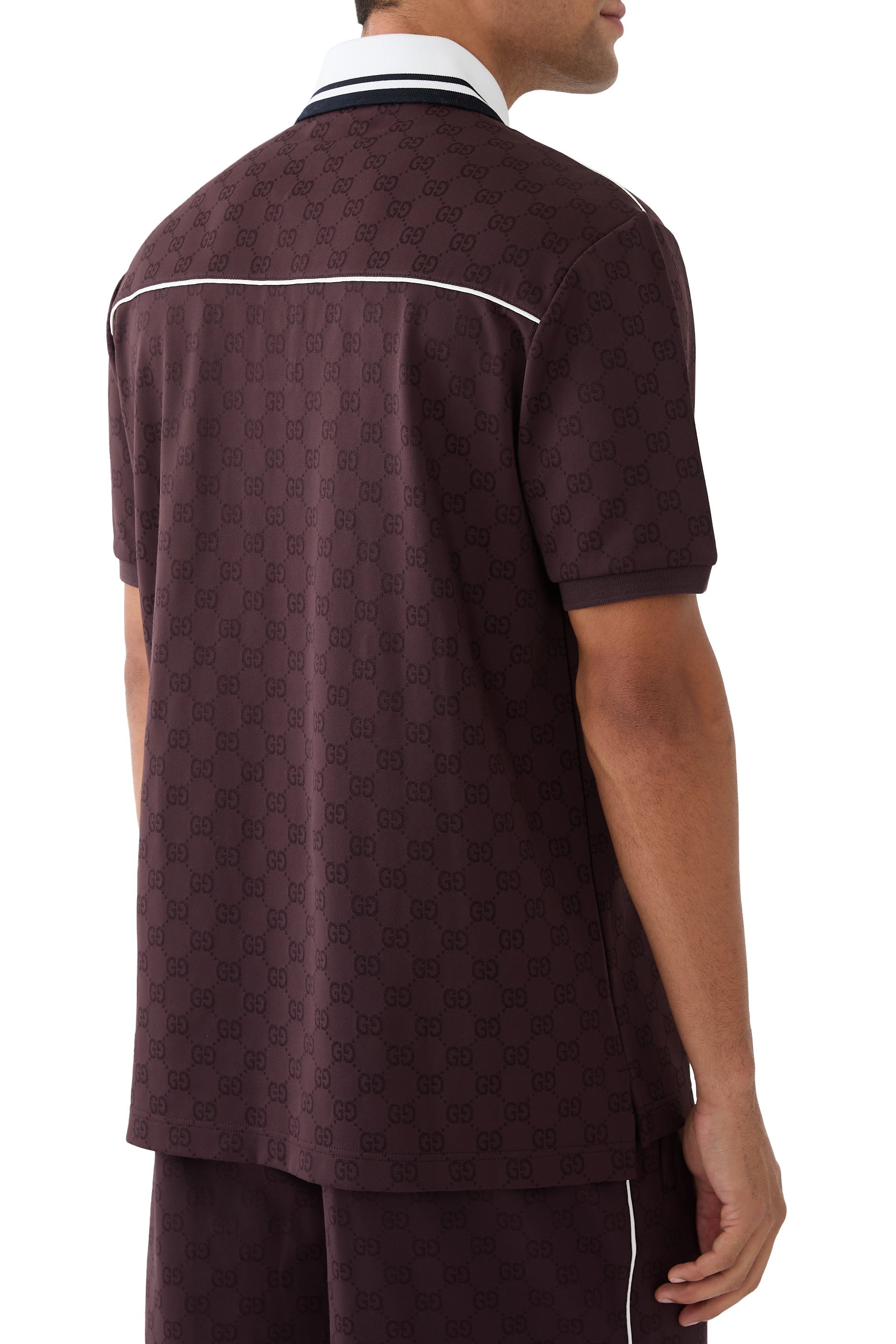 قميص بولو بحرفي شعار الماركة نايلون وقطن