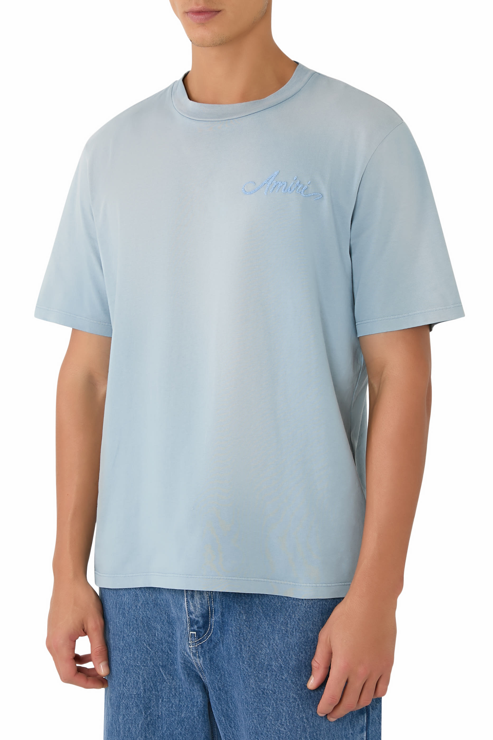 تيشيرت برقعة بطبعة باندانا بتأثير مبيض