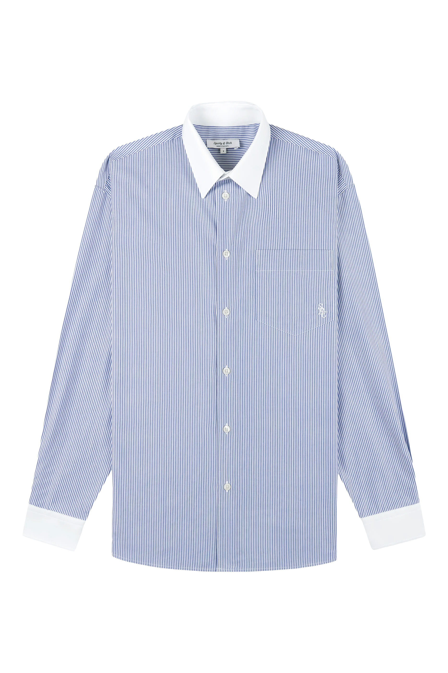 قميص مخطط بياقة