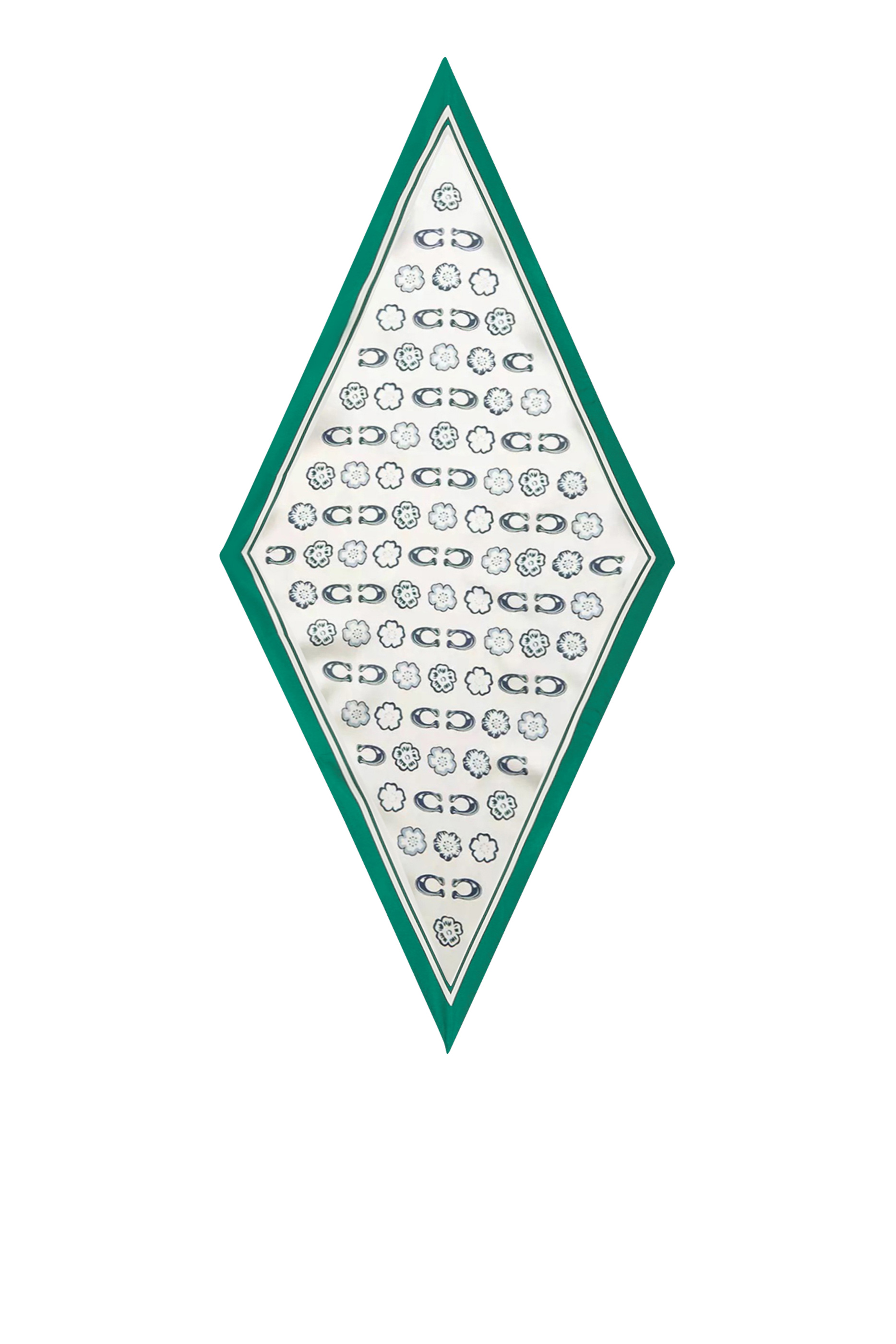 وشاح بتصميم ماسة ونقشة زهرة الشاي حرير