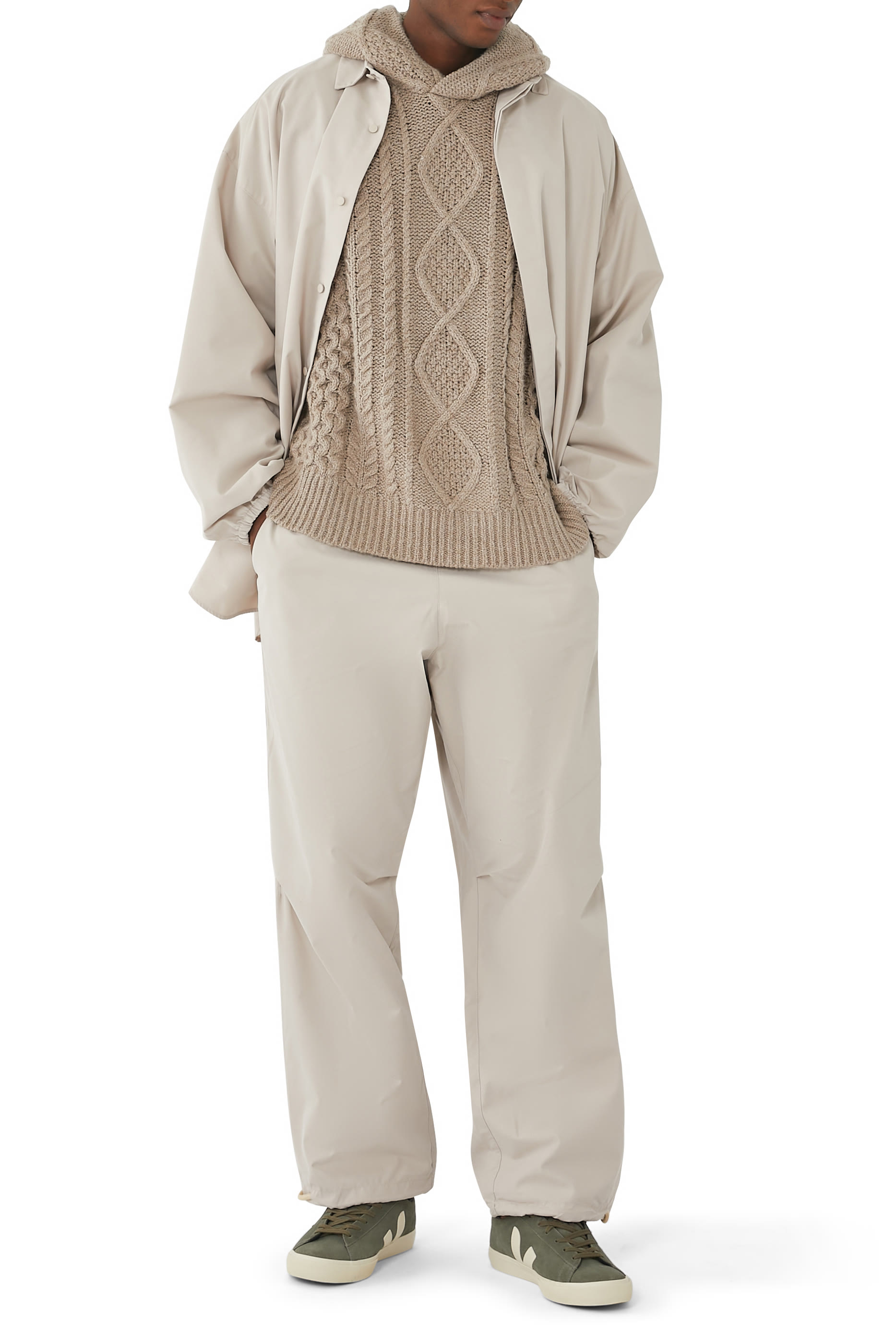 هودي منسوج بغرزة االضفيرة