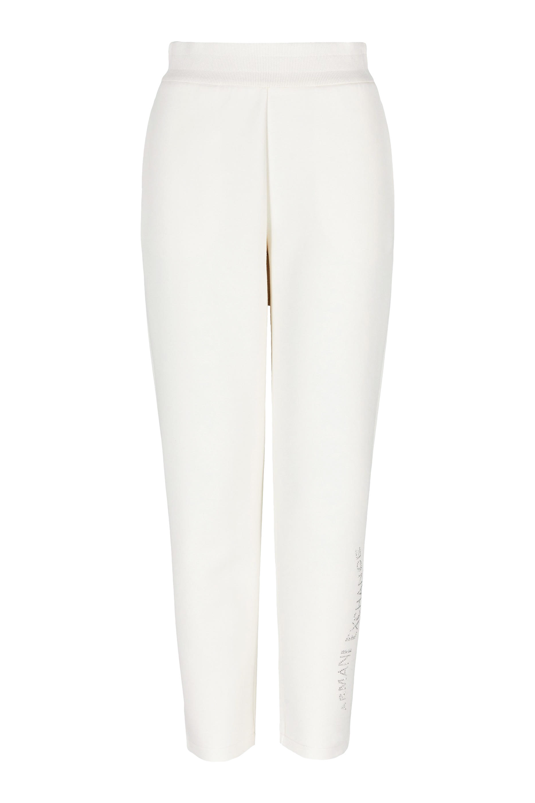 بنطال رياضي بشعار الماركة مزين بأحجار الراين