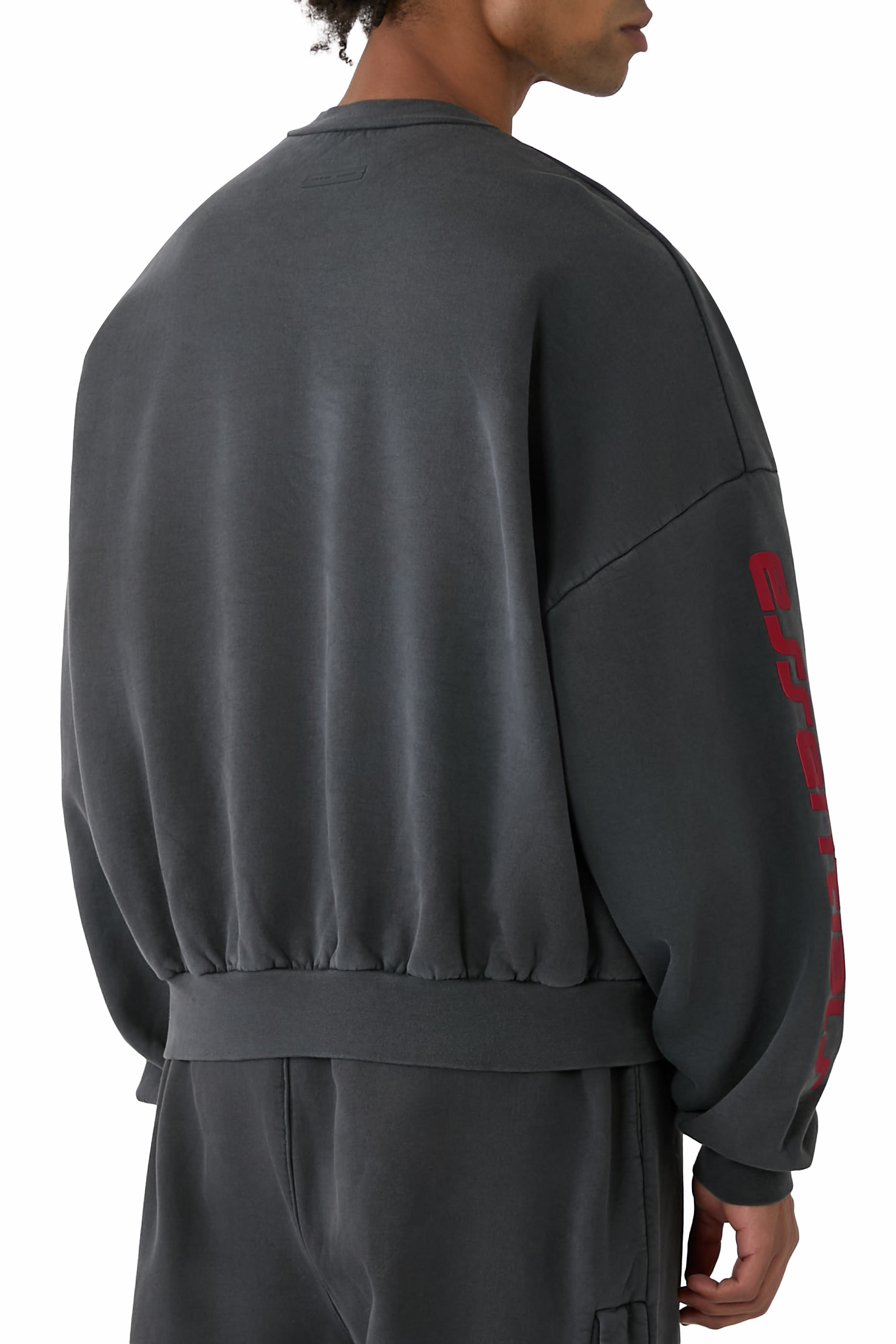 سويت شيرت بقصة قصيرة بطبعة شيكاغو صوف ثقيل الوزن