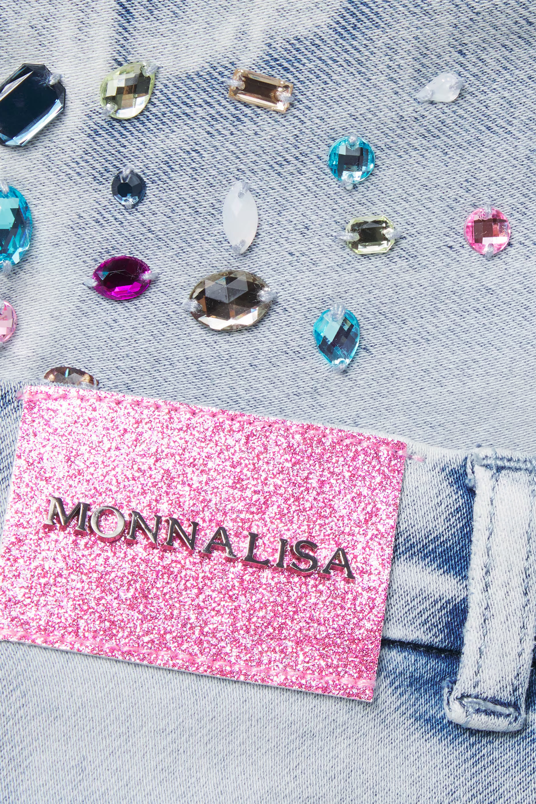 بنطال مزين بأحجار الراين للأطفال