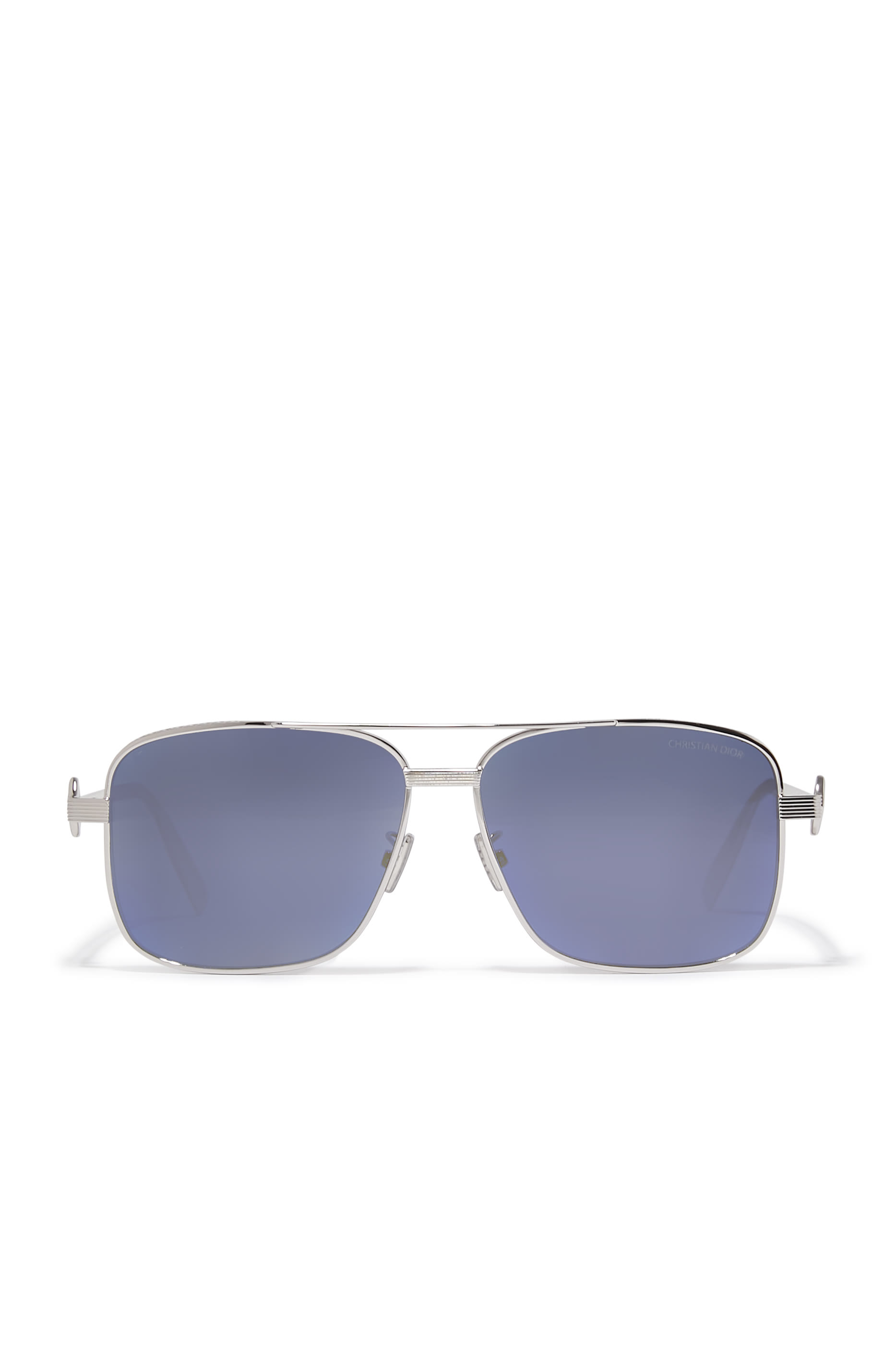 نظارة شمسية اس 9 يو بشعار الماركة وتفاصيل بتصميم معين معدن