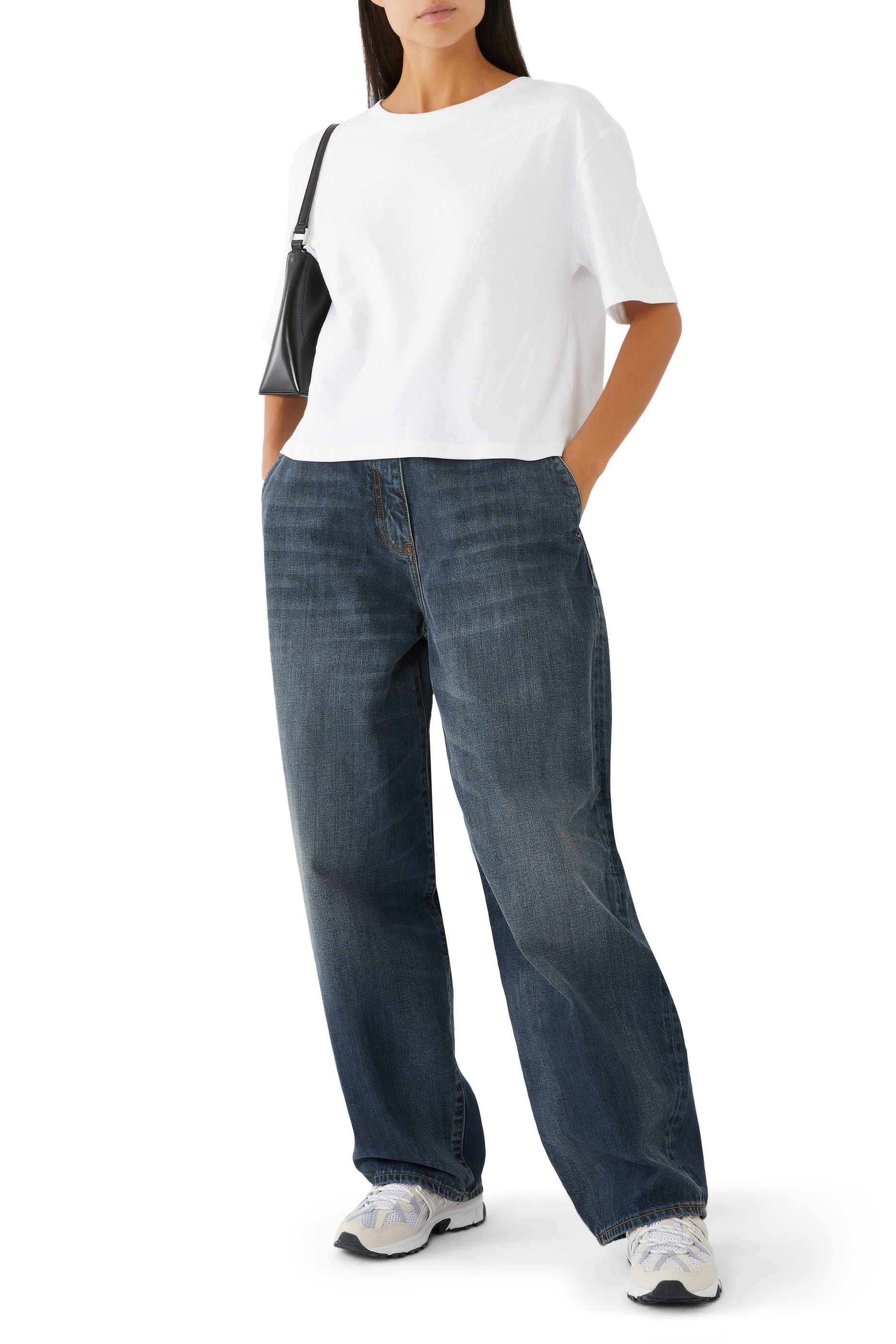 بنطال ميلانو بقصة ساق واسعة