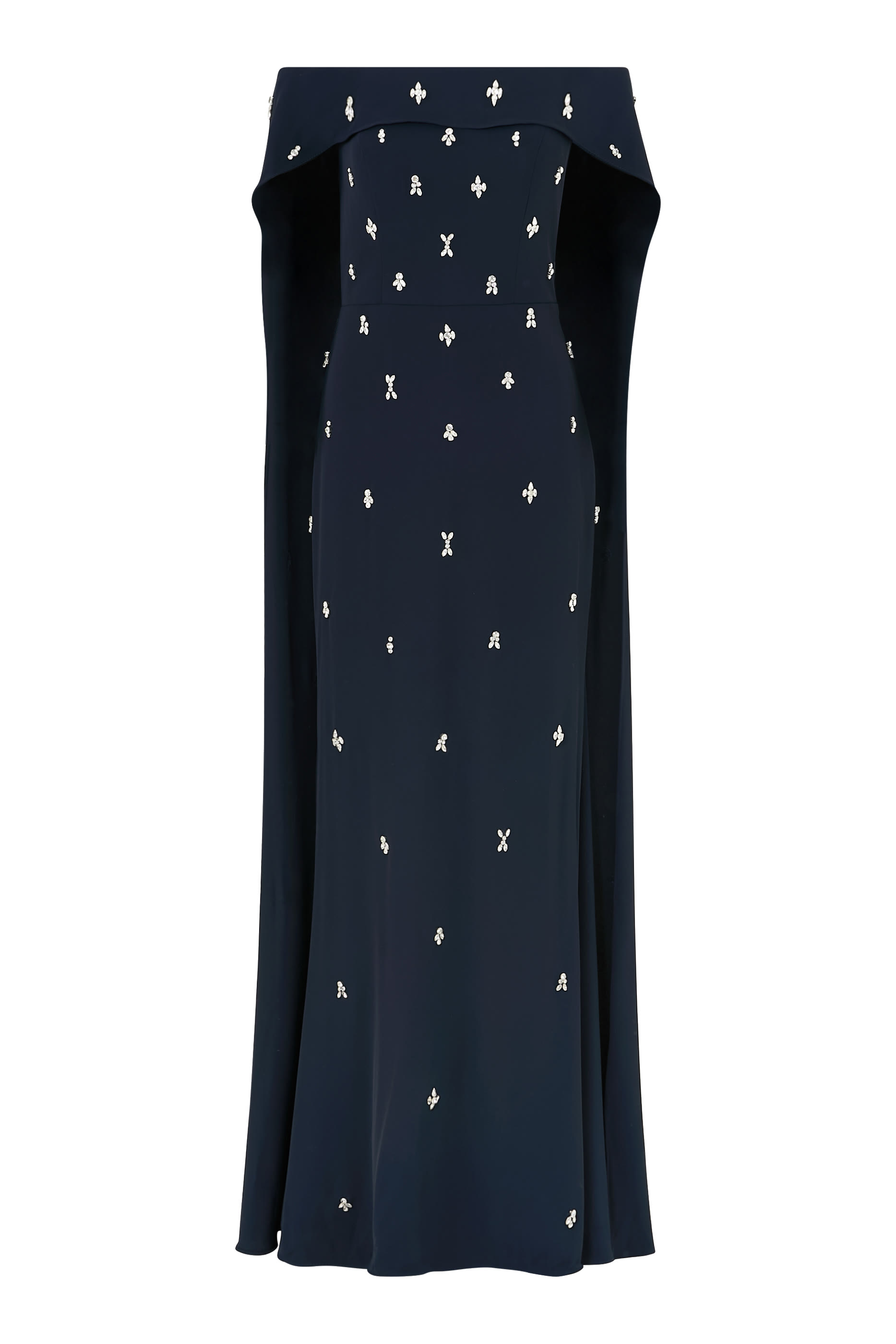 فستان بأكتاف مكشوفة وكاب