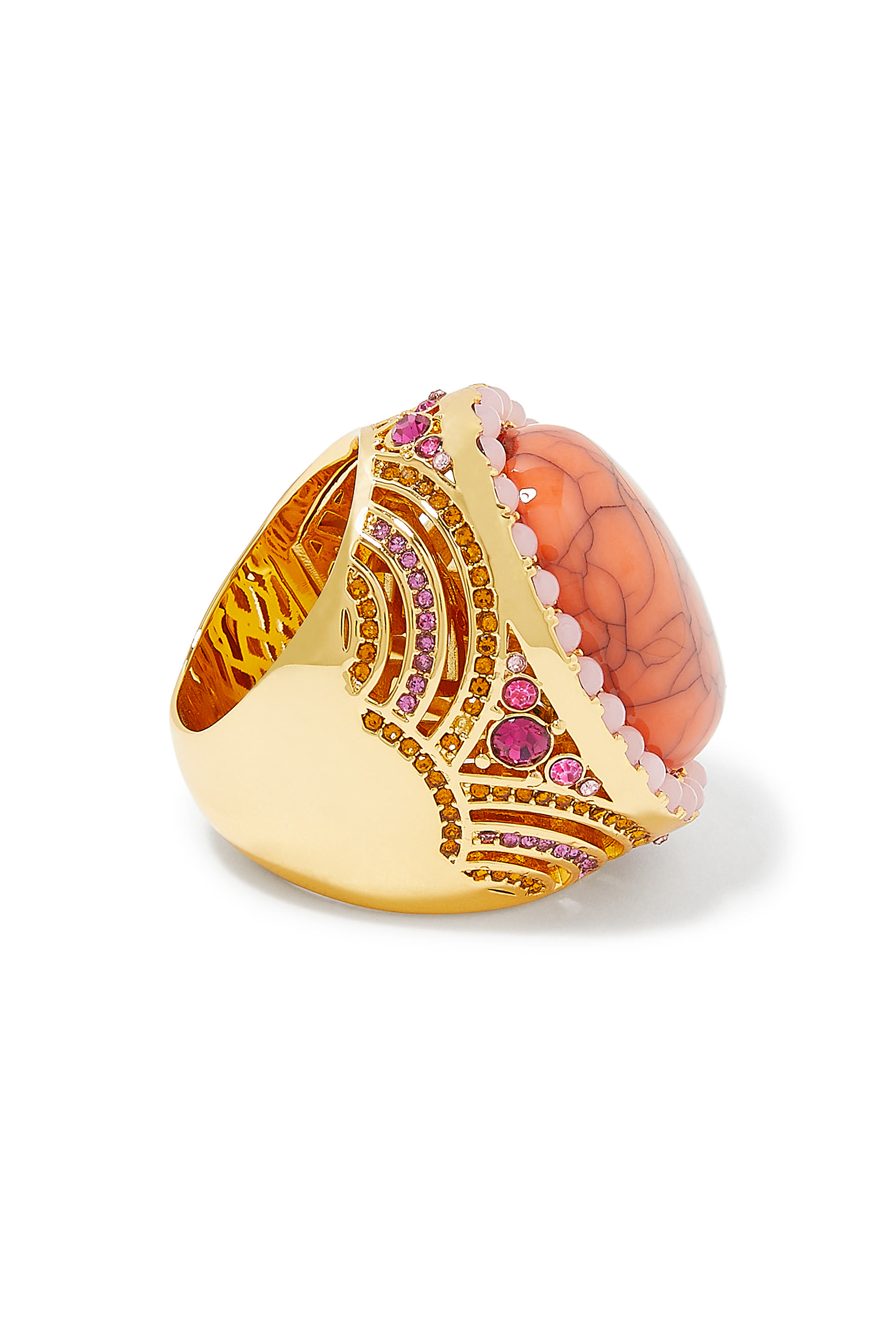 خاتم كوكتيل XL بتصميم بيضاوي