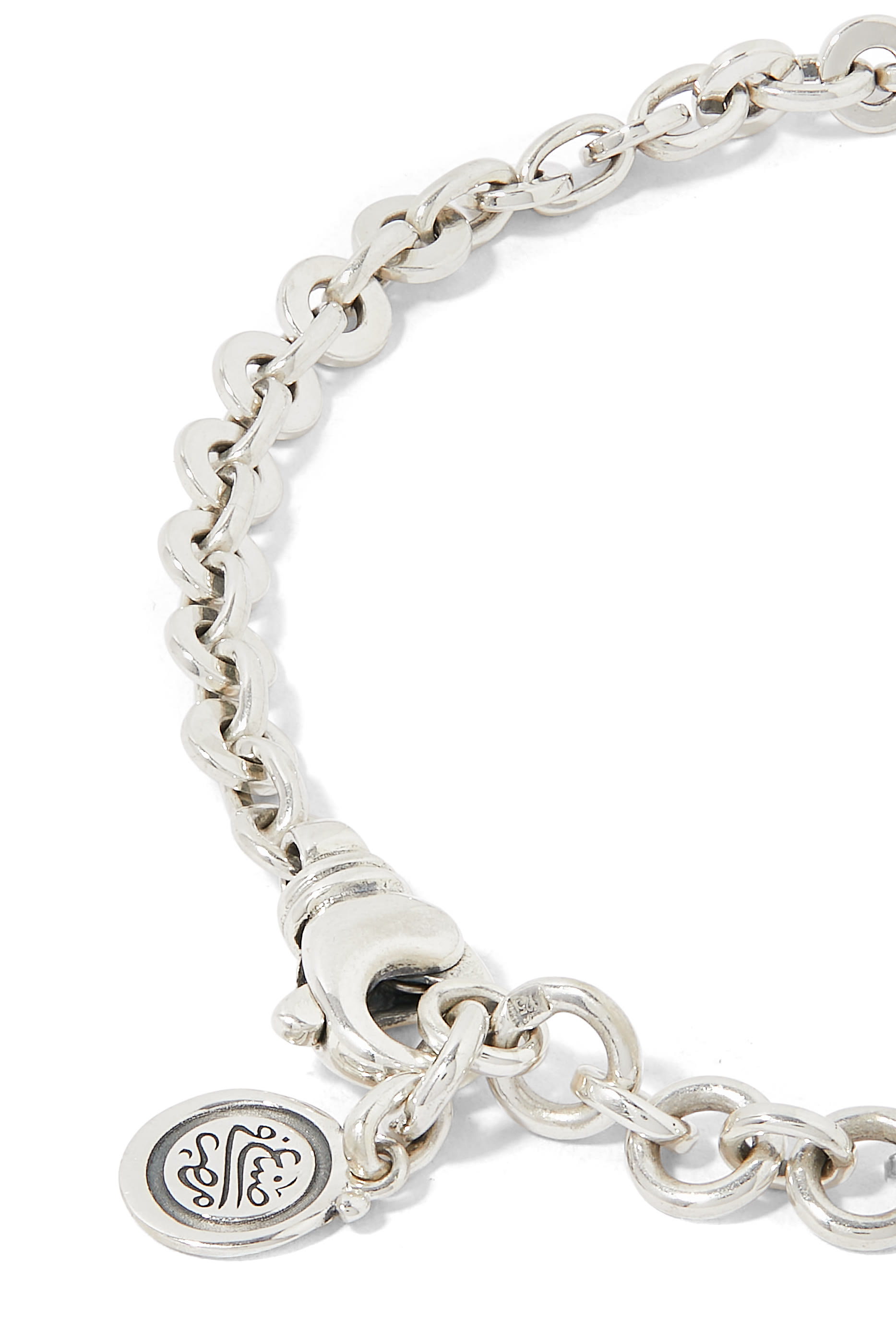 سوار مزين بعبارة لا نفترق ذهب عيار 18 وفضة إسترلينية