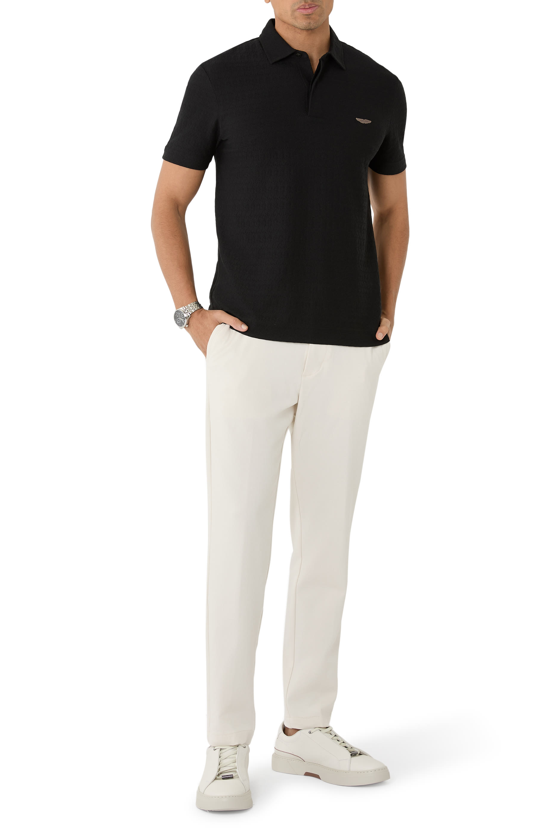 بنطال هيرنج بون لامع بقصة ضيقة