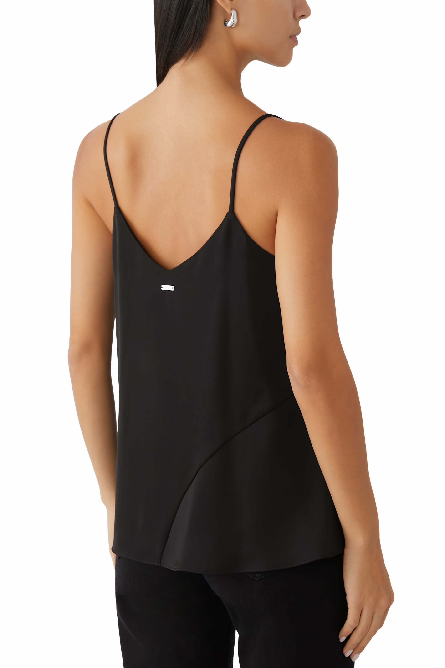 بلوزة قماش ستان غير لامع