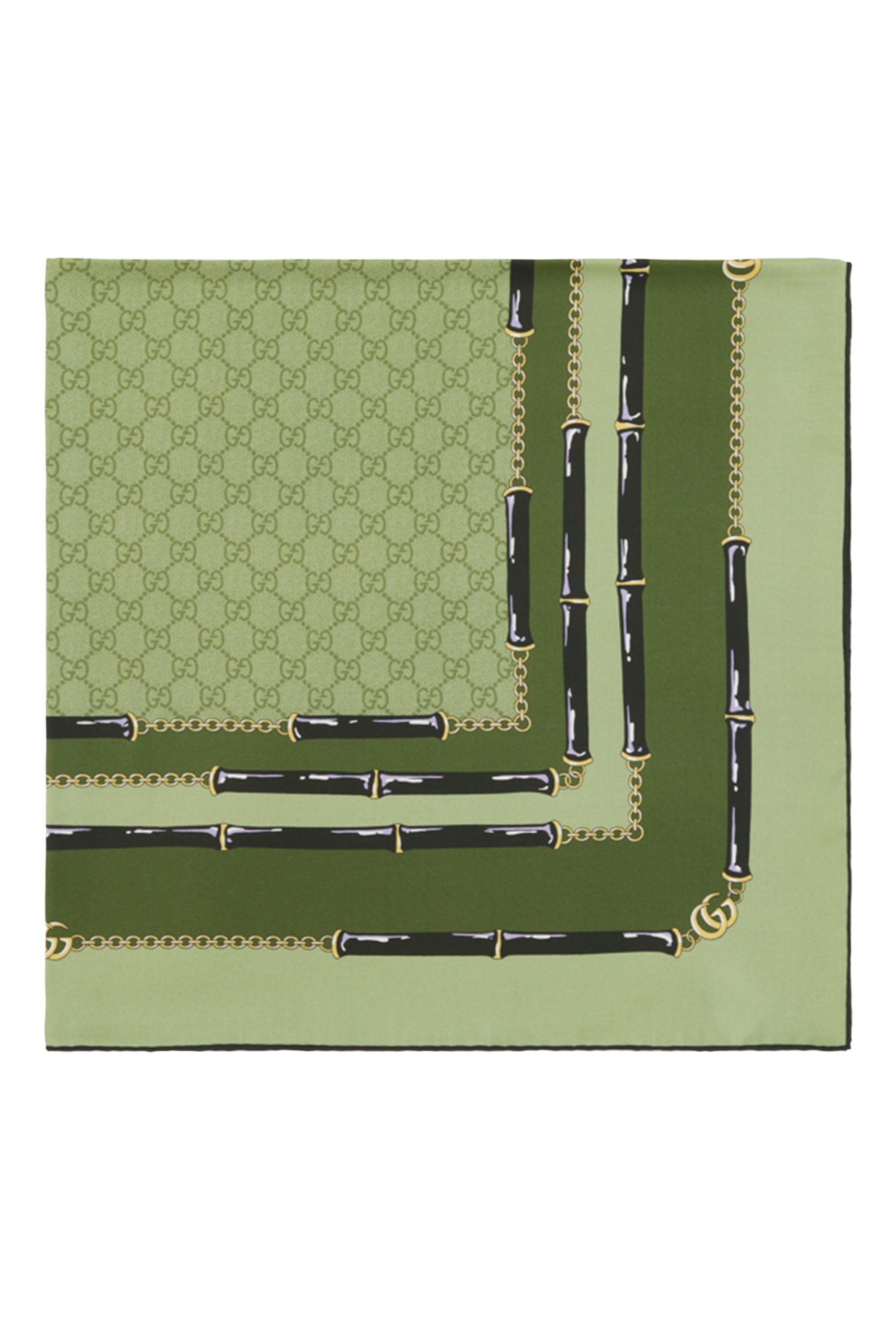 وشاح بتصميم مربع بشعار الماركة جاكار حرير