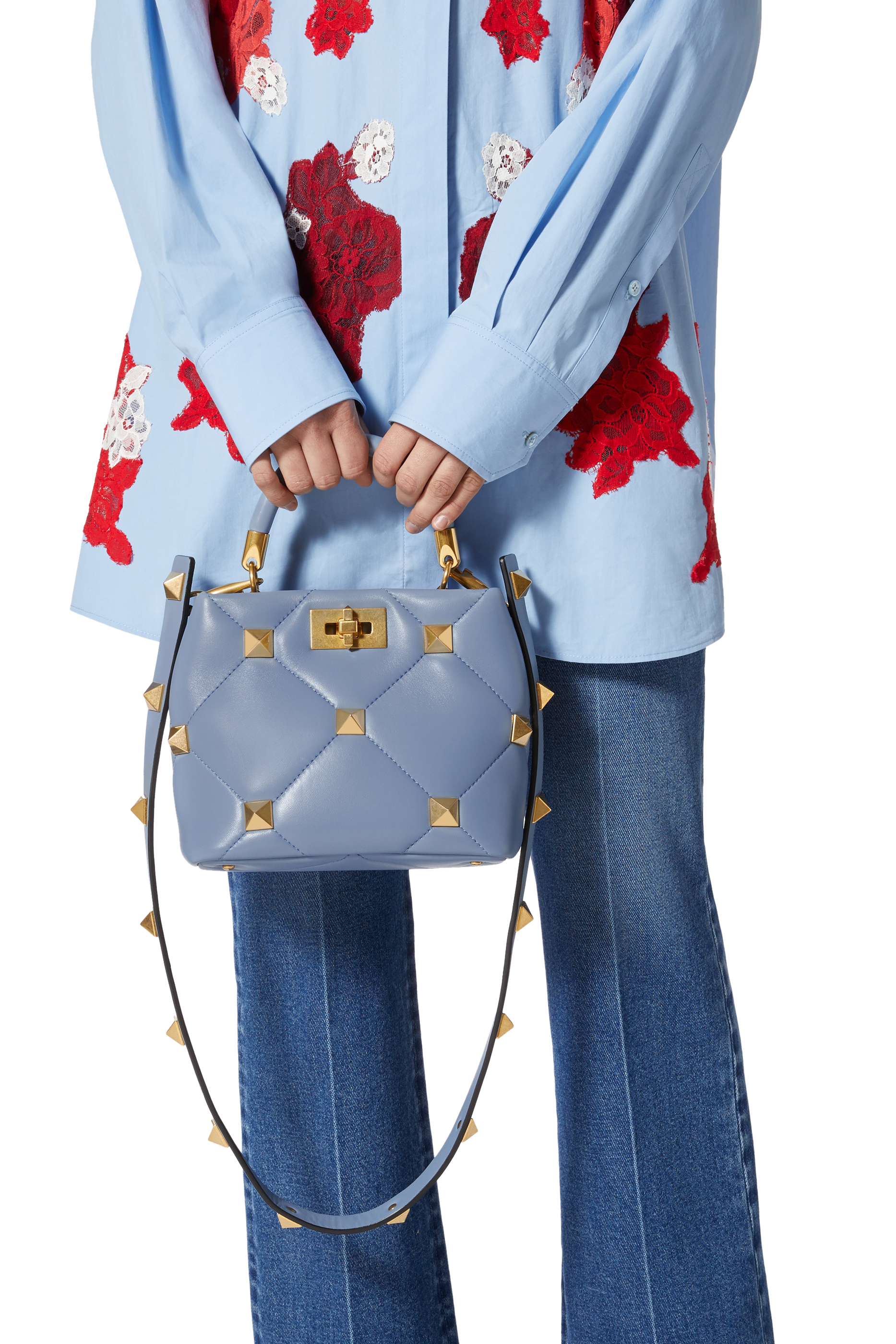 حقيبة فالنتينو غارافاني رومان بيد علوية وحلي