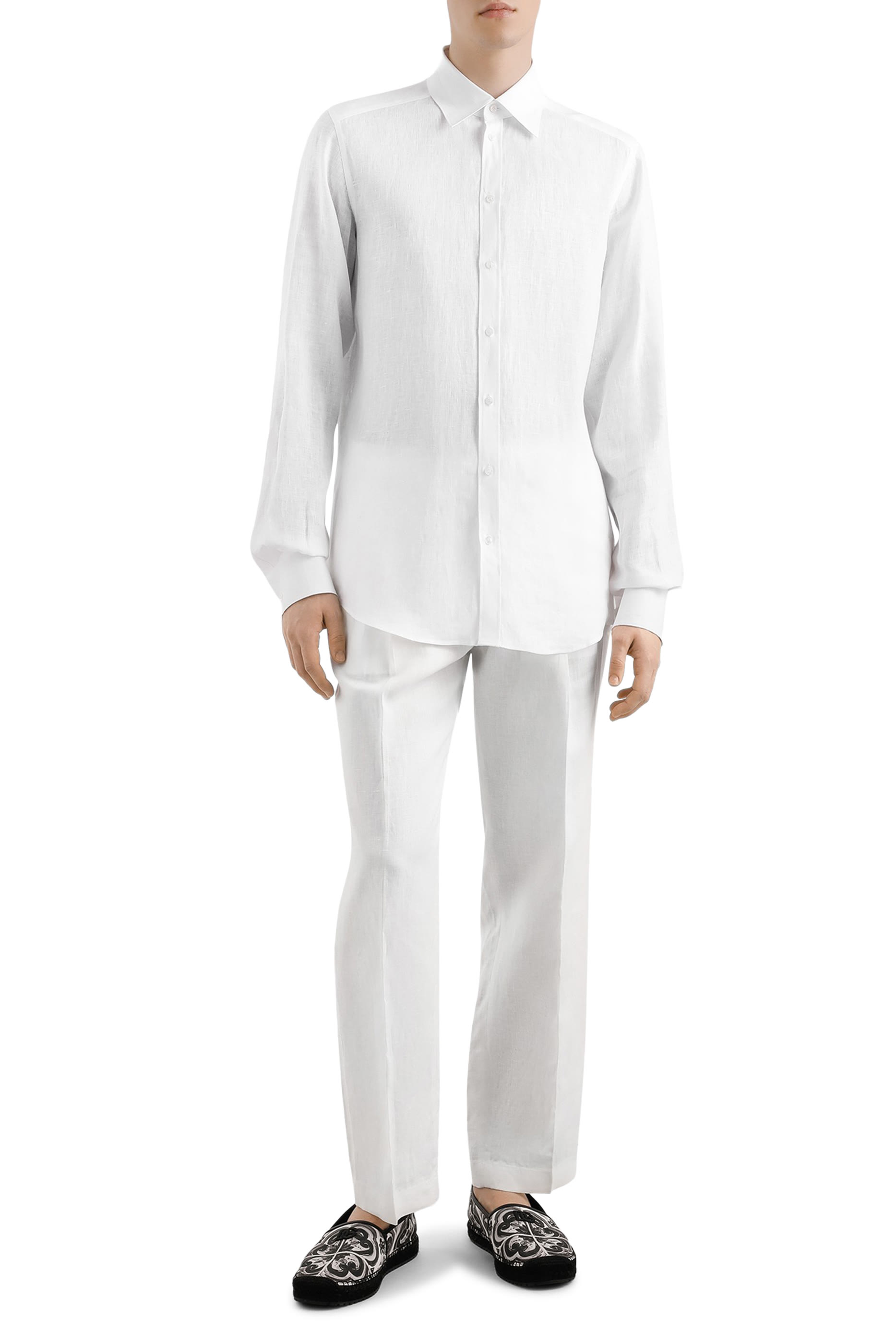 قميص بقصة مارتيني وتطريز شعار الماركة