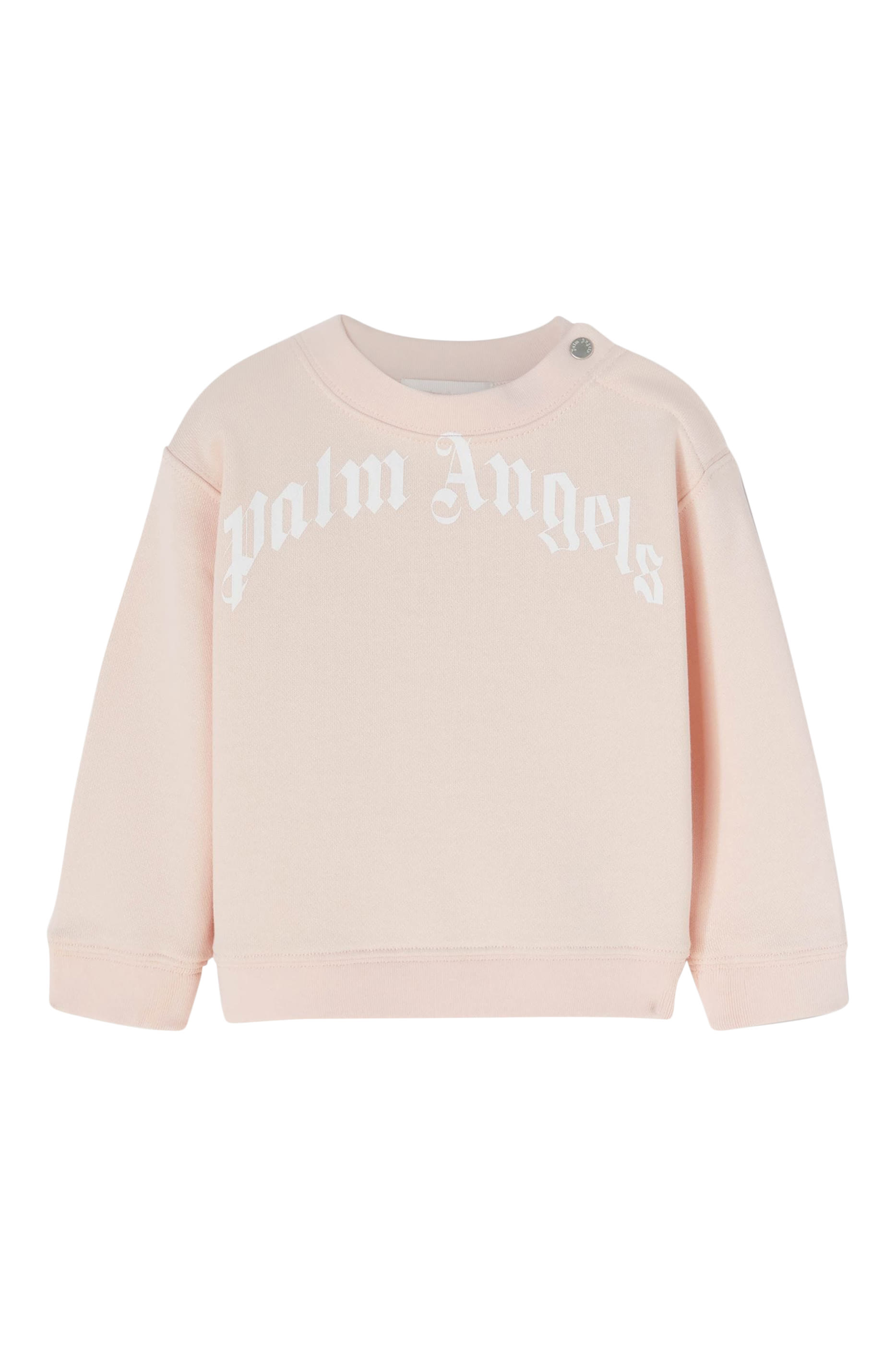 سويت شيرت بياقة ضيقة بطبعات شعار الماركة مقوس للأطفال