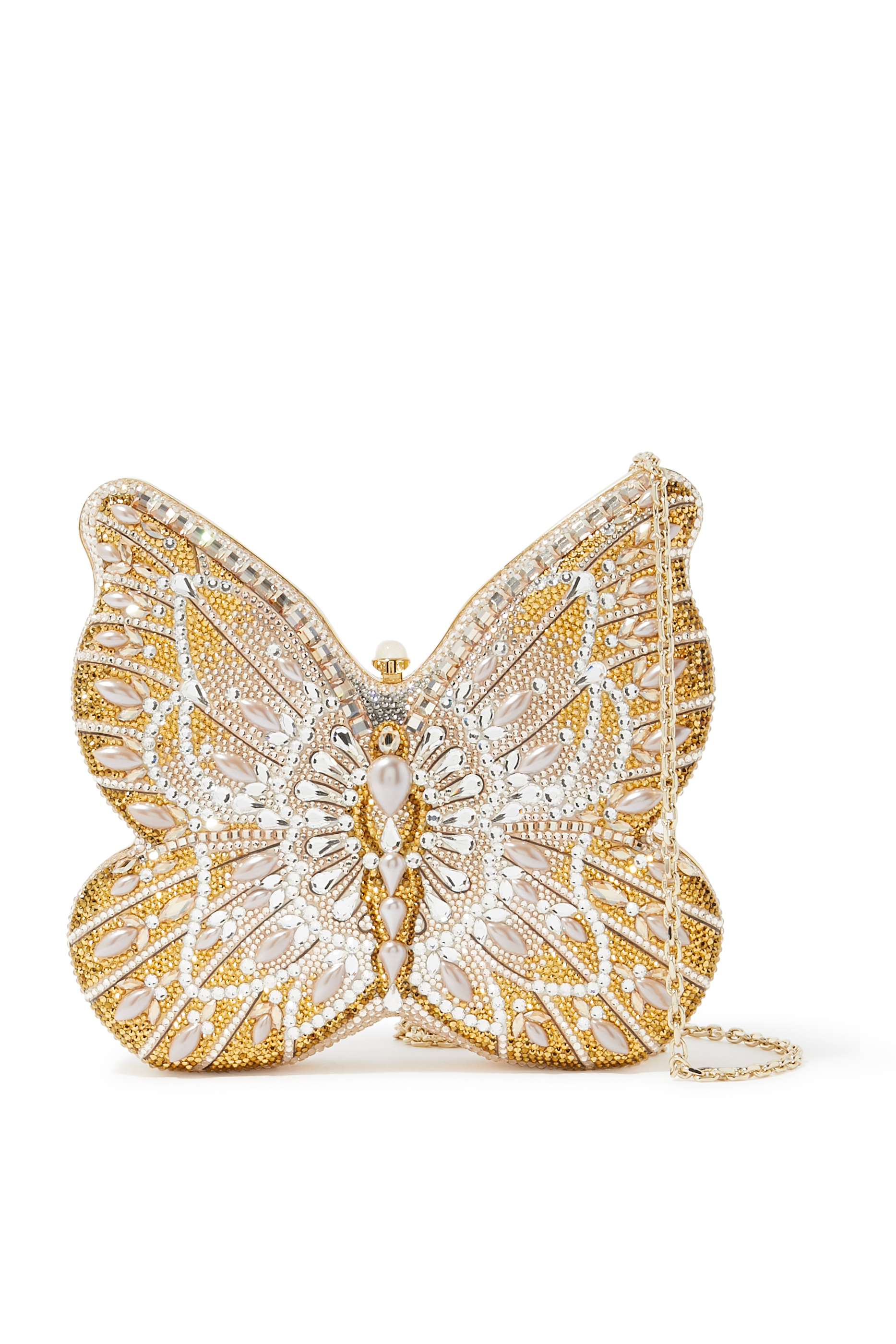 كلاتش بتصميم فراشة مرصع باللؤلؤ