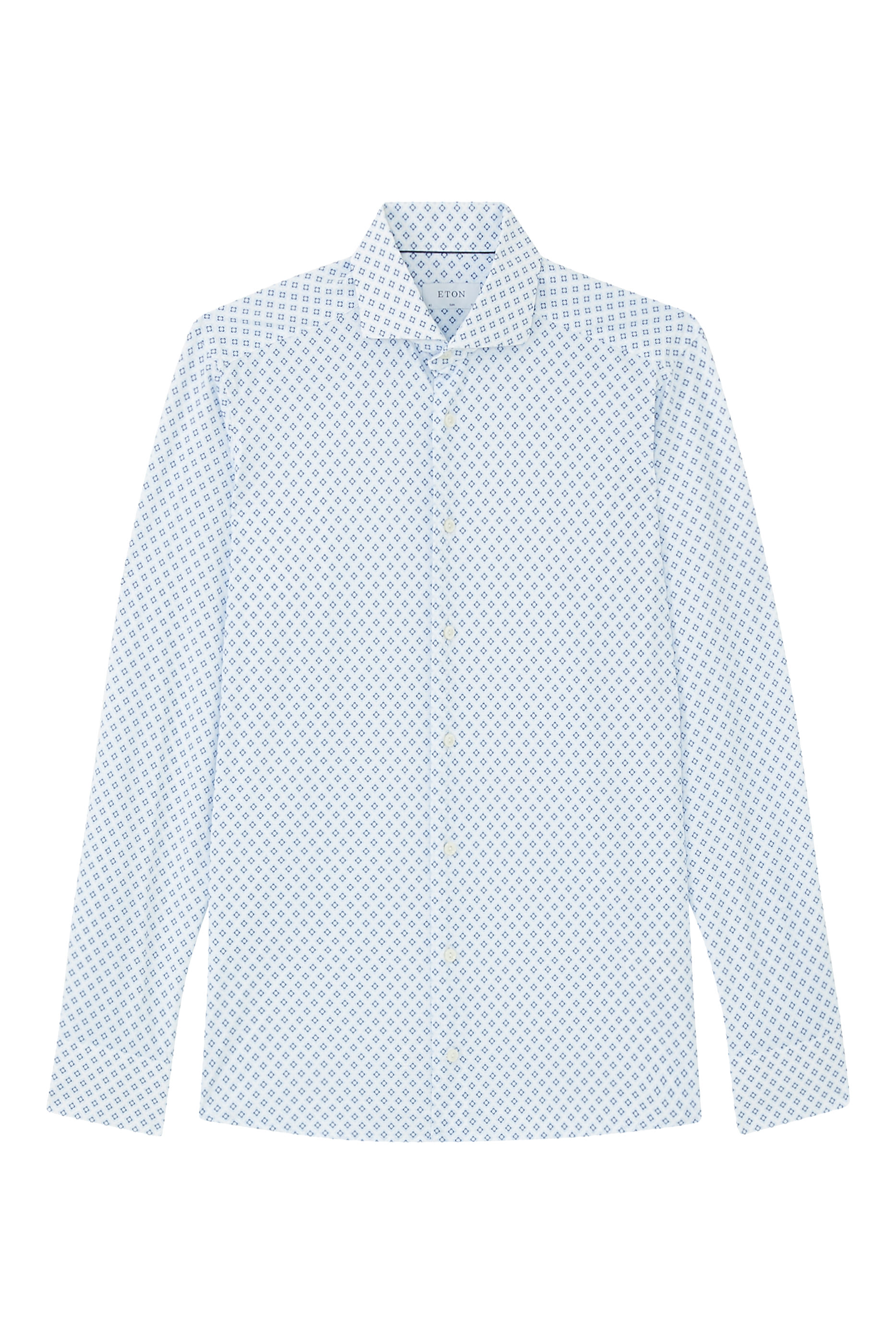 قميص بنقشة هندسية قماش مطاطي بأربع اتجاهات