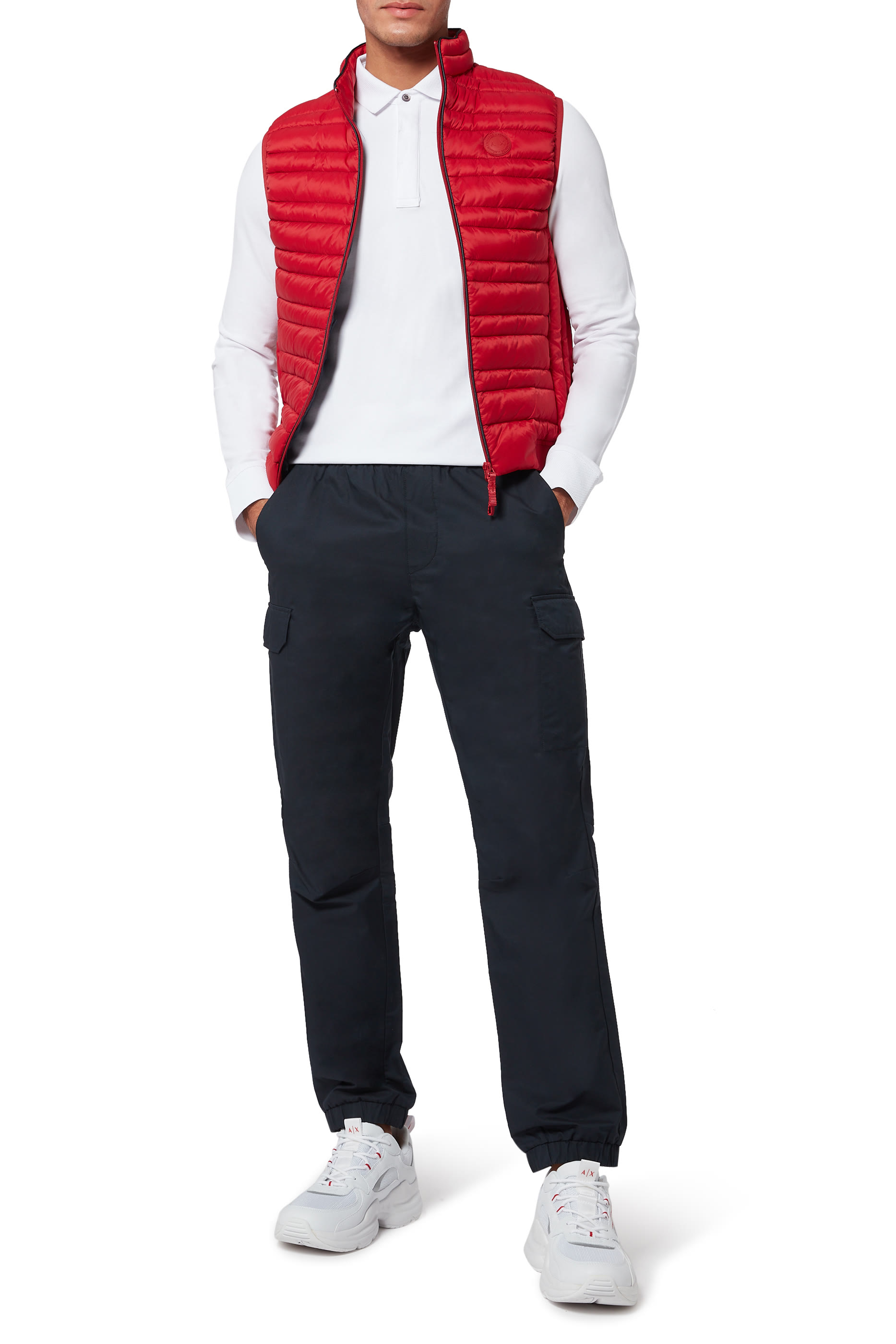 تي شيرت بولو قطن مطاطي بشعار الماركة بتصميم دائري