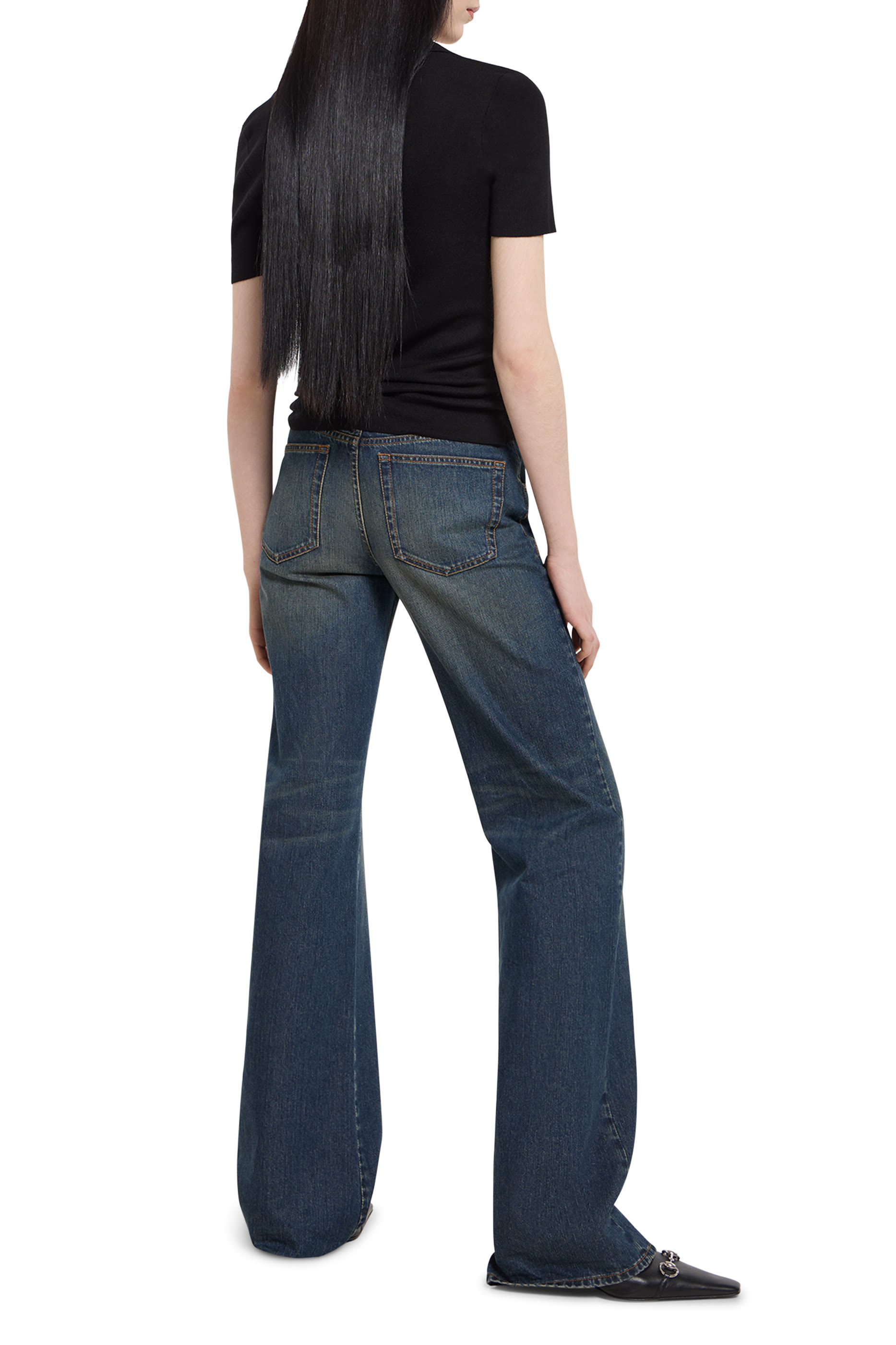 قميص بولو مطرز كشمير وحرير