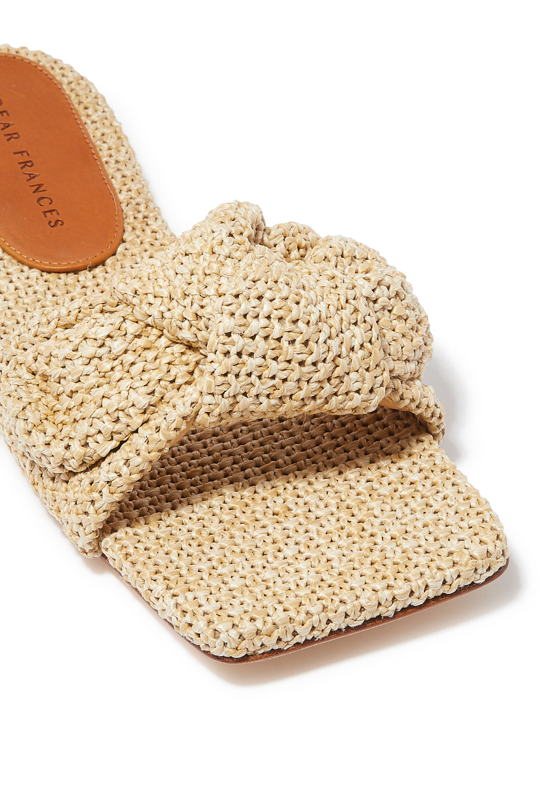 حذاء خفيف بعقدة خوص وجلد