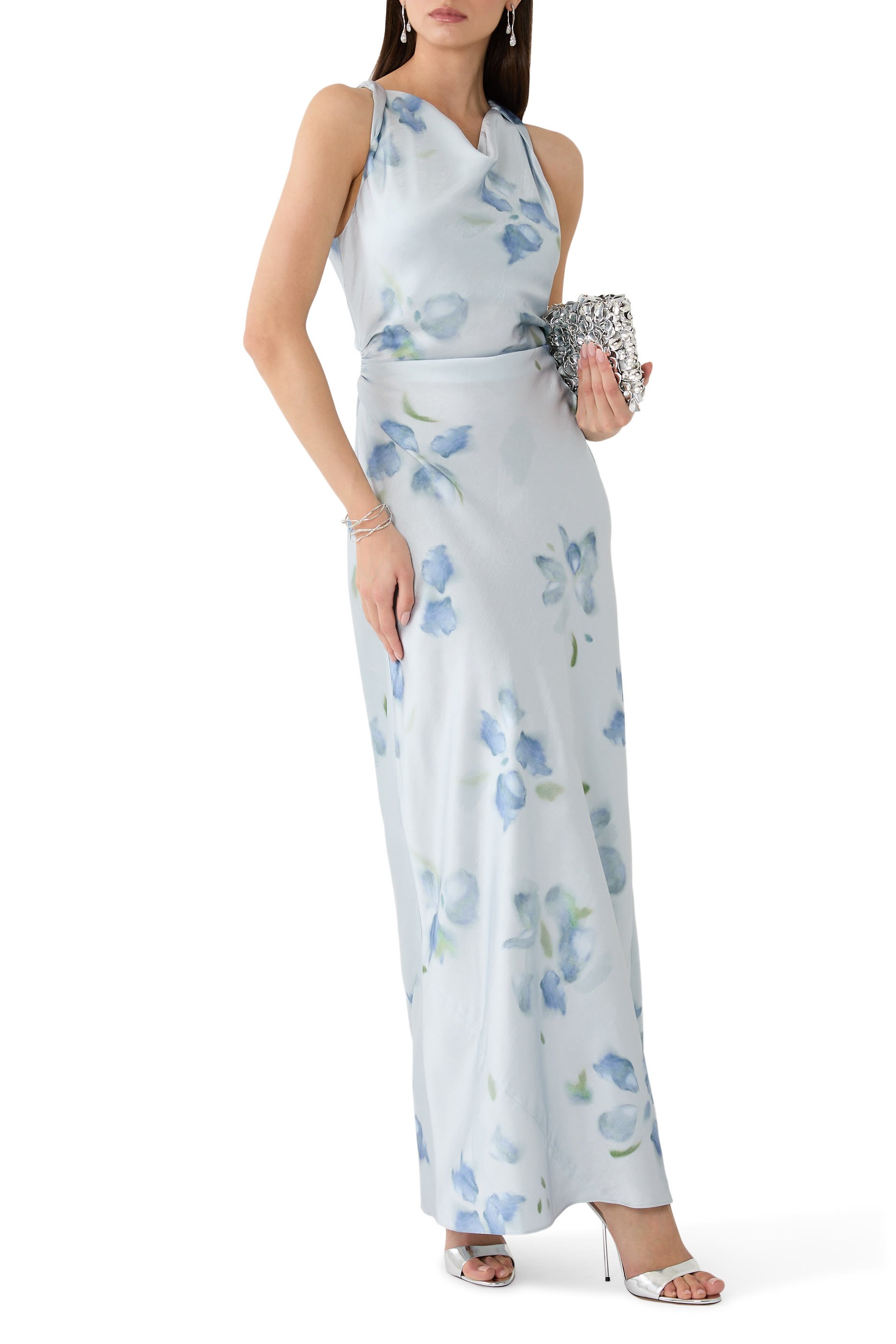 فستان بيتال بلور بأكتاف ملفوفة