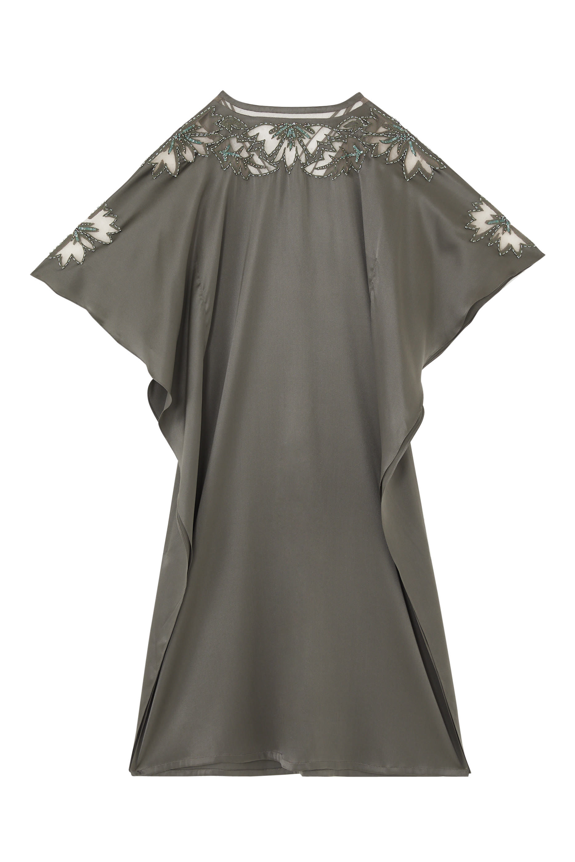 فستان بنمط قفطان مطرز بالخرز للأطفال