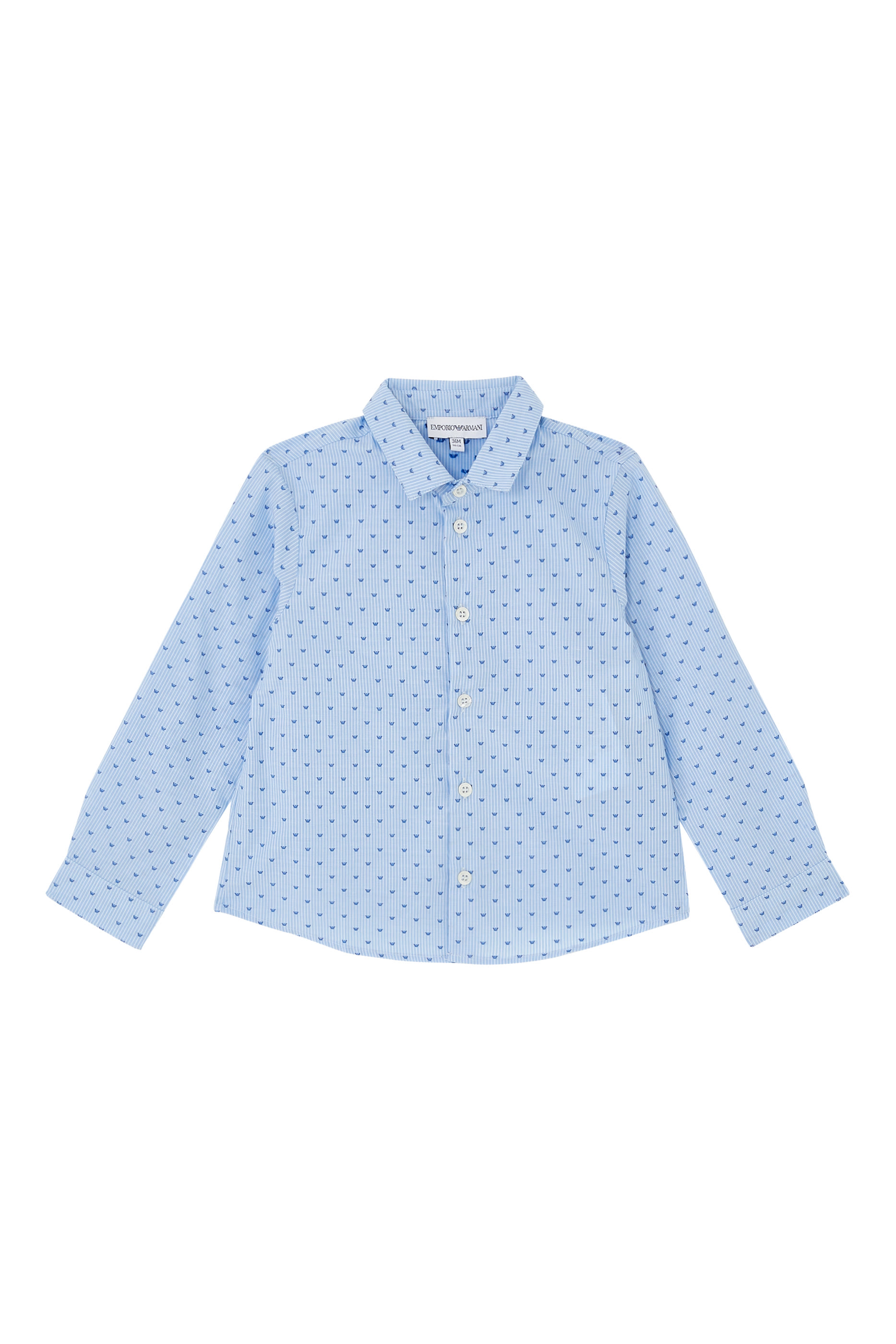 قميص للأطفال بنقشة شعار الماركة بحجم صغير