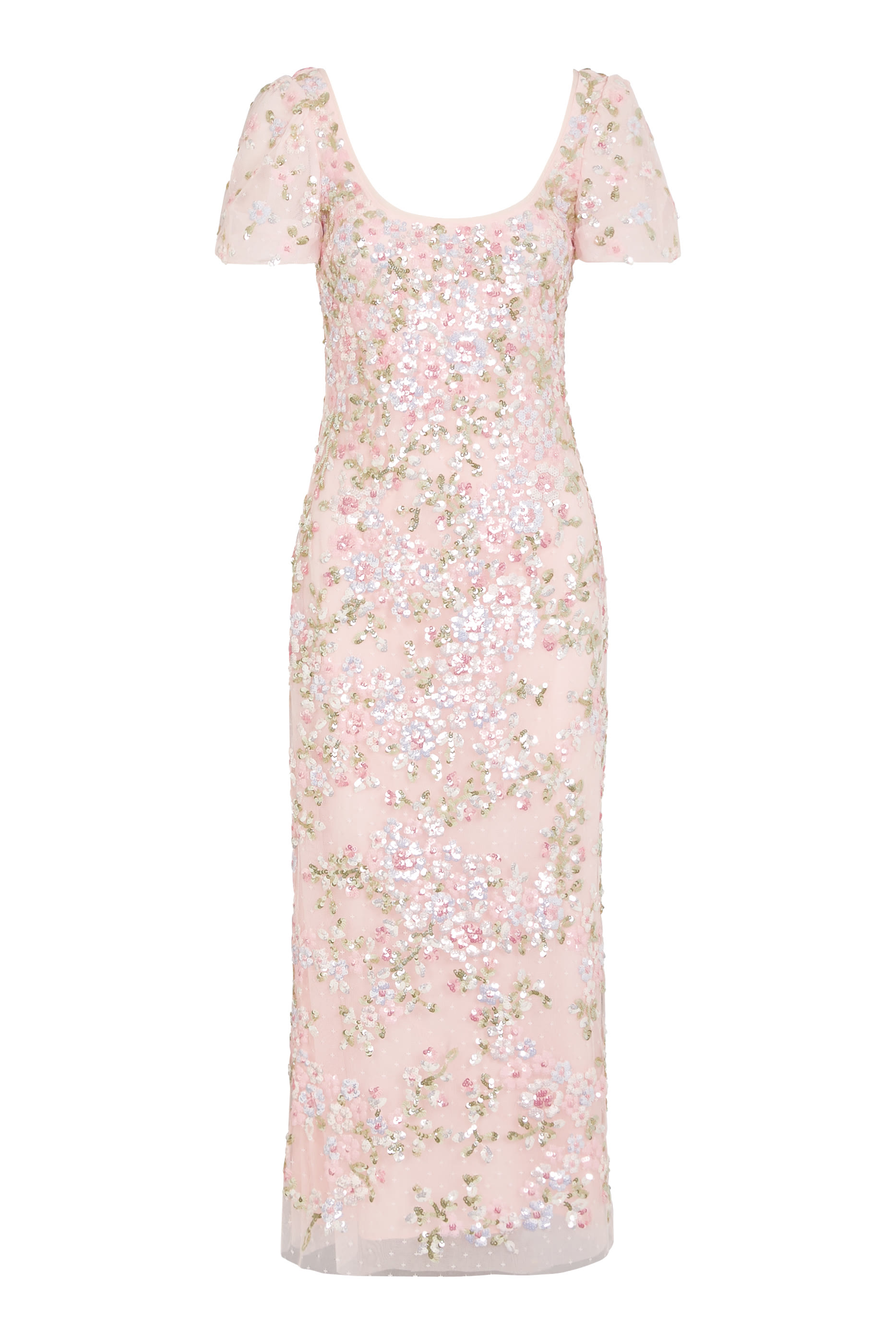 فستان سهرة دريم غارلاند بأكمام منفوخة بطول الكاحل