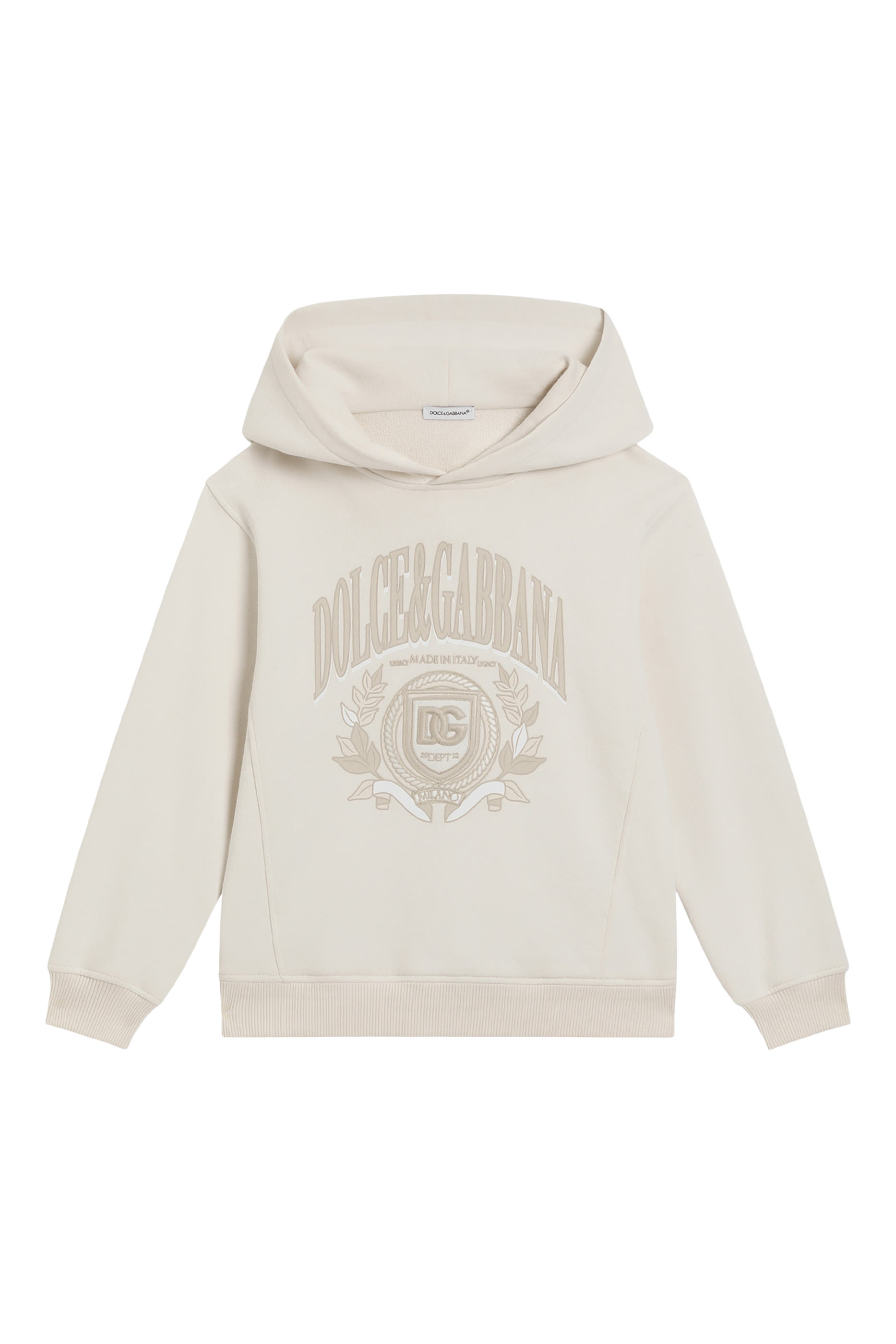 سويت شيرت بغطاء رأس بشعار الماركة للأطفال