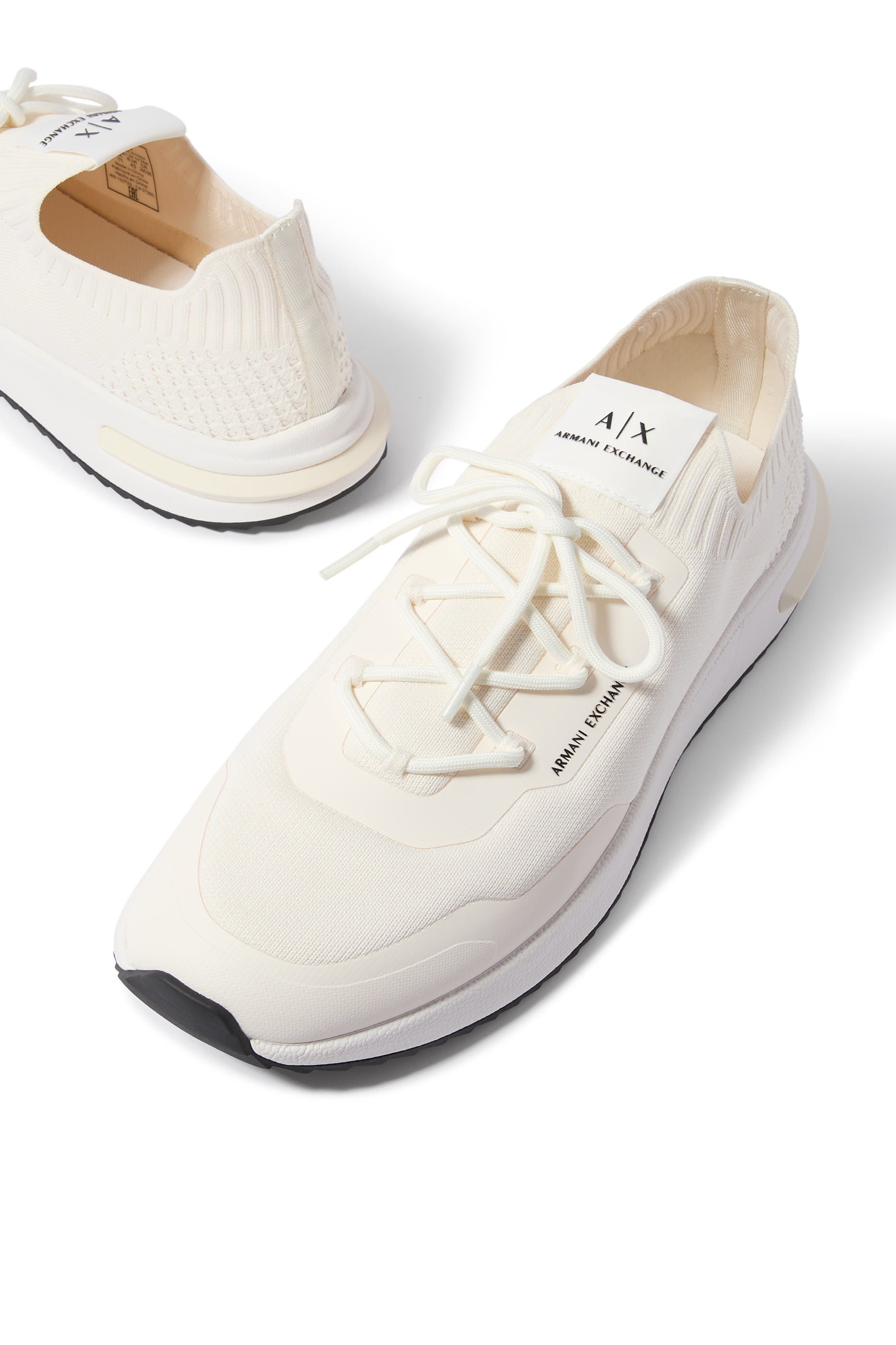 سنيكرز بتصميم جورب بشعار الماركة قماش شبكي