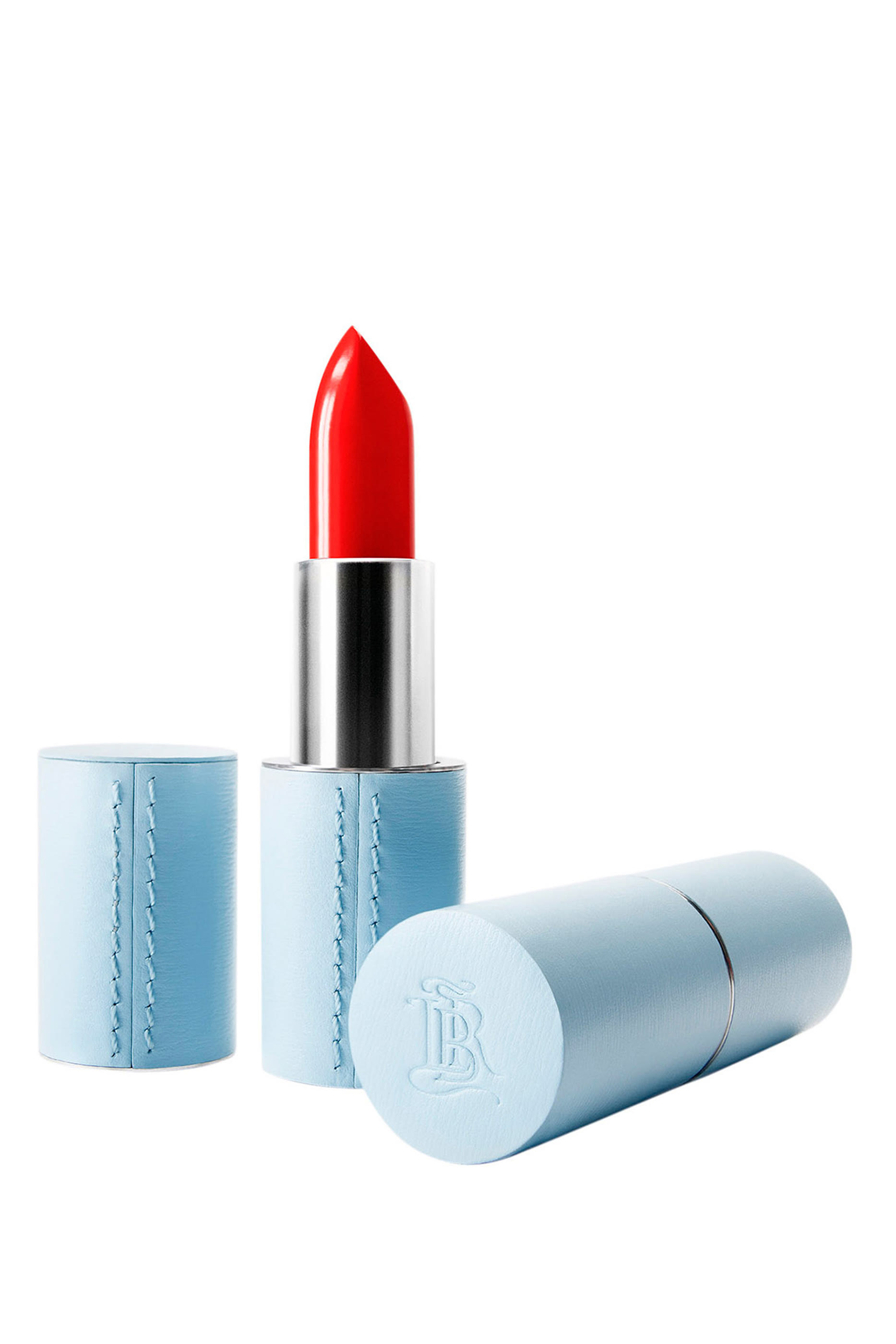 علبة أحمر شفاه جلد فاخر قابلة لإعادة الملء