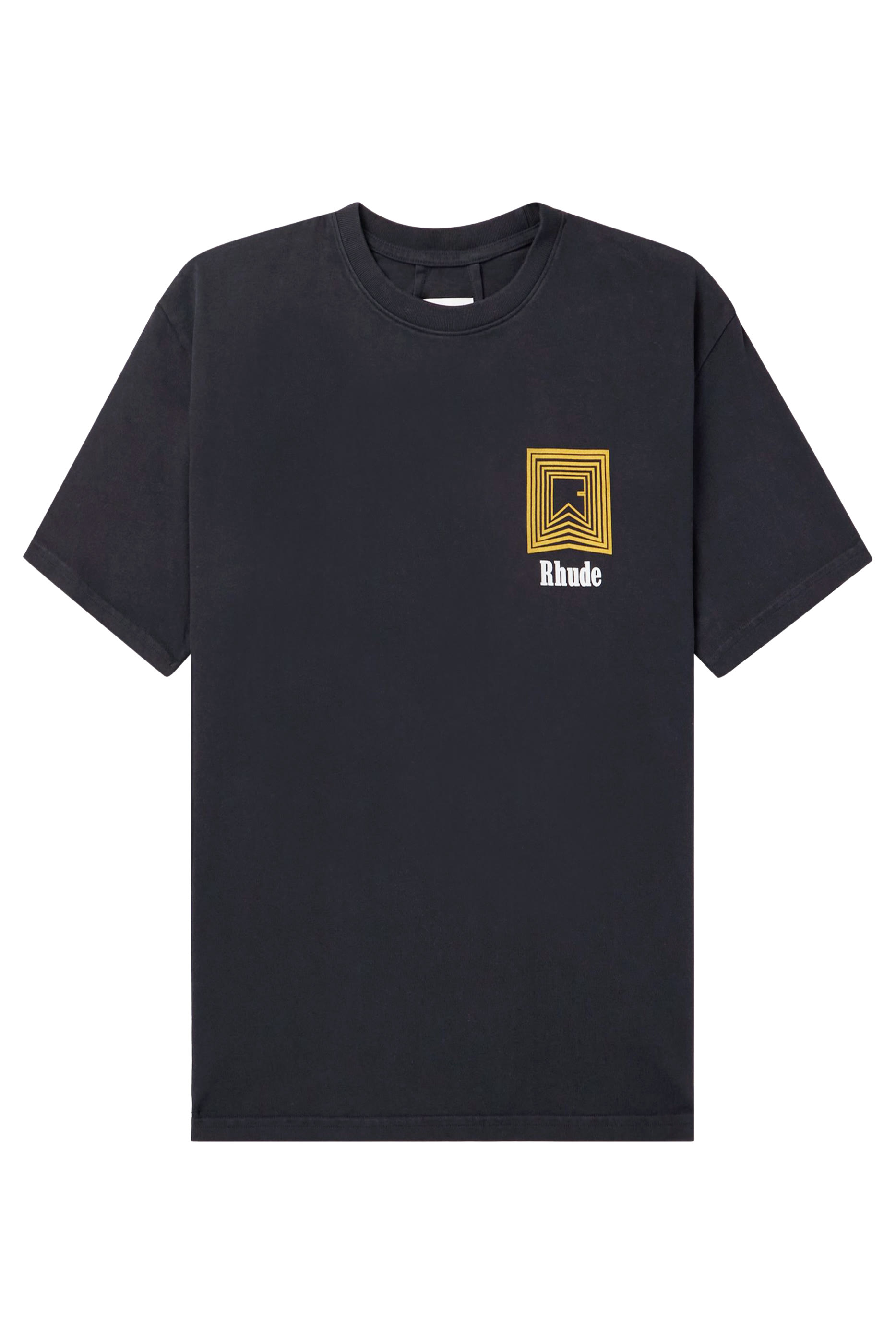 تيشيرت ريبيت بشعار الماركة ونقشة خطوط متعرجة شيفرون