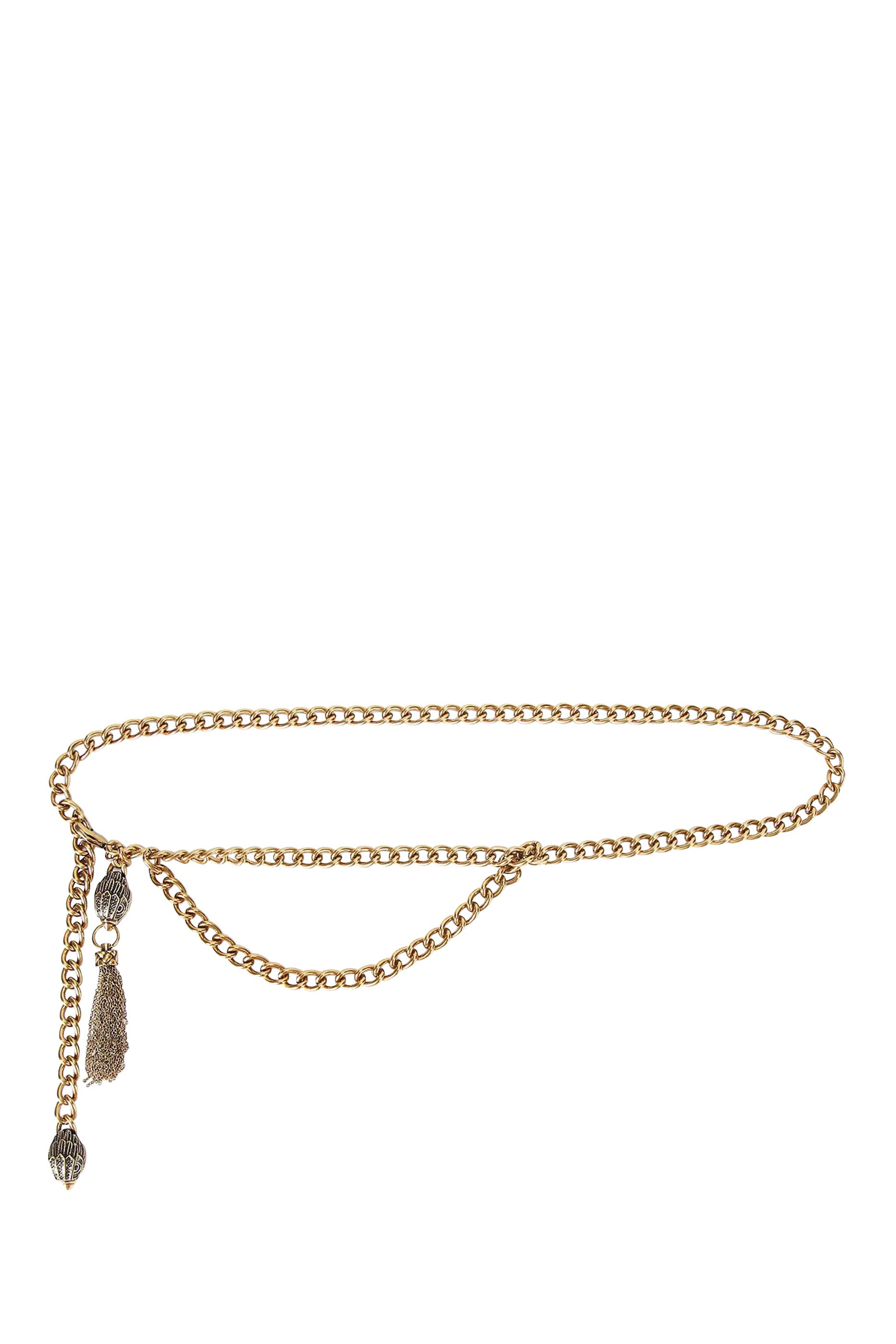 حزام بتصميم سلسلة مزين بحلية رأس النسر بشرابة