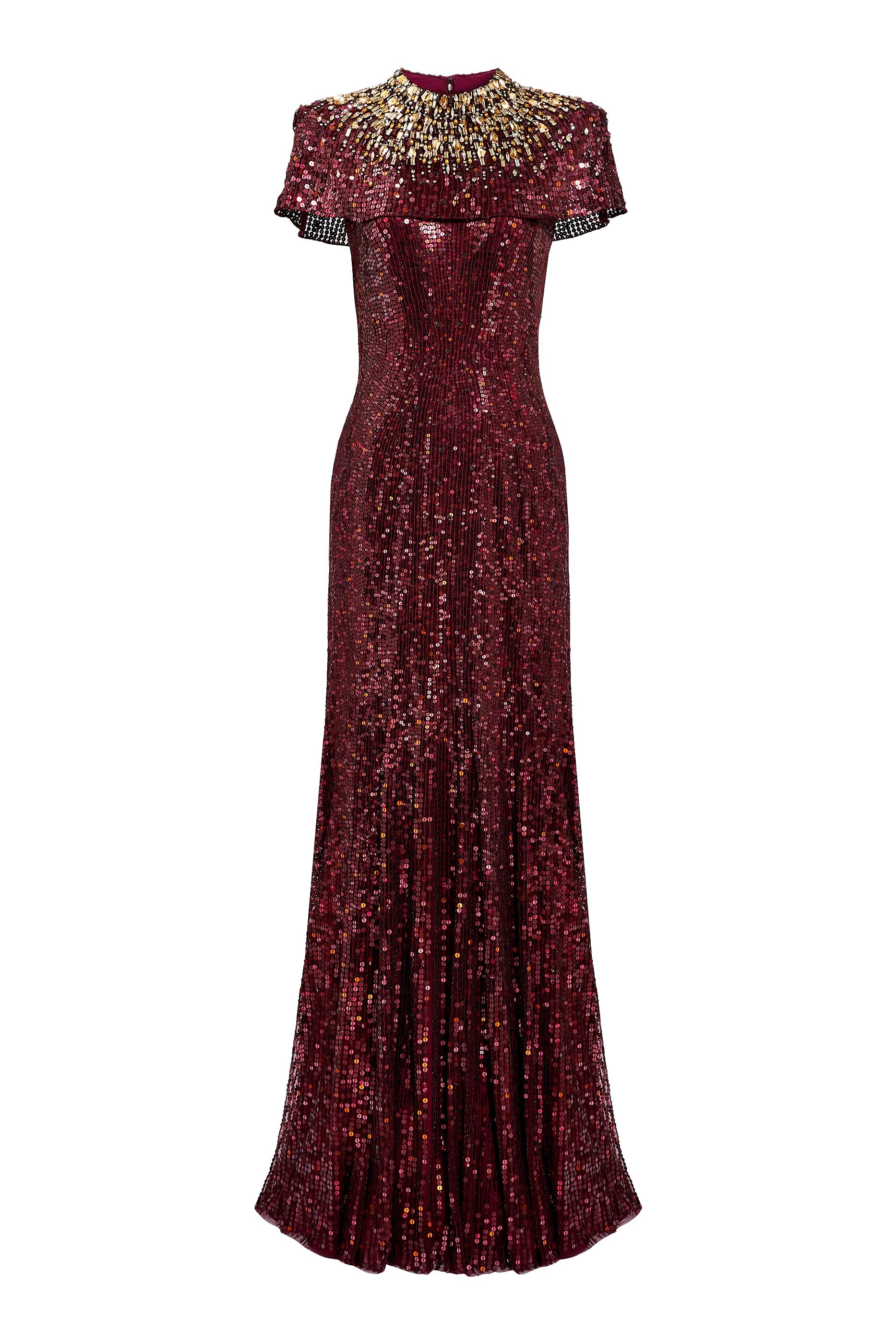 Radiant Cape Sleeve Gown