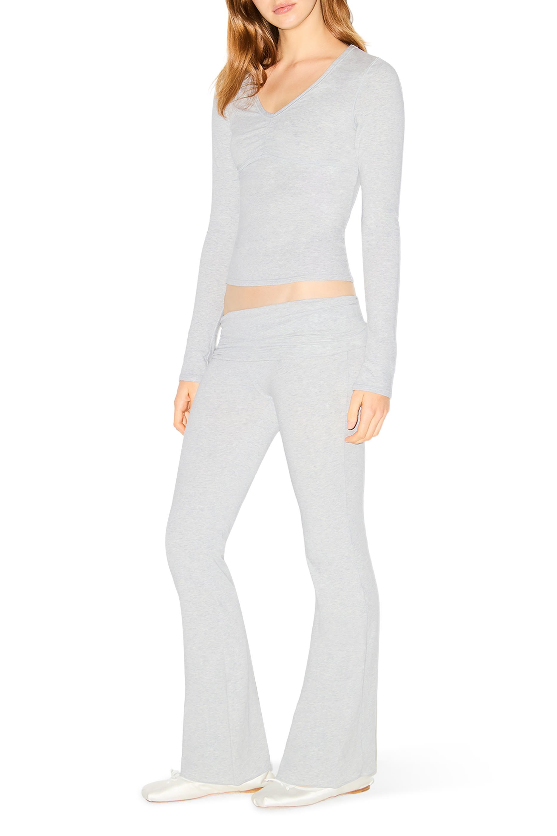 بنطال بطيات قطن جيرسيه