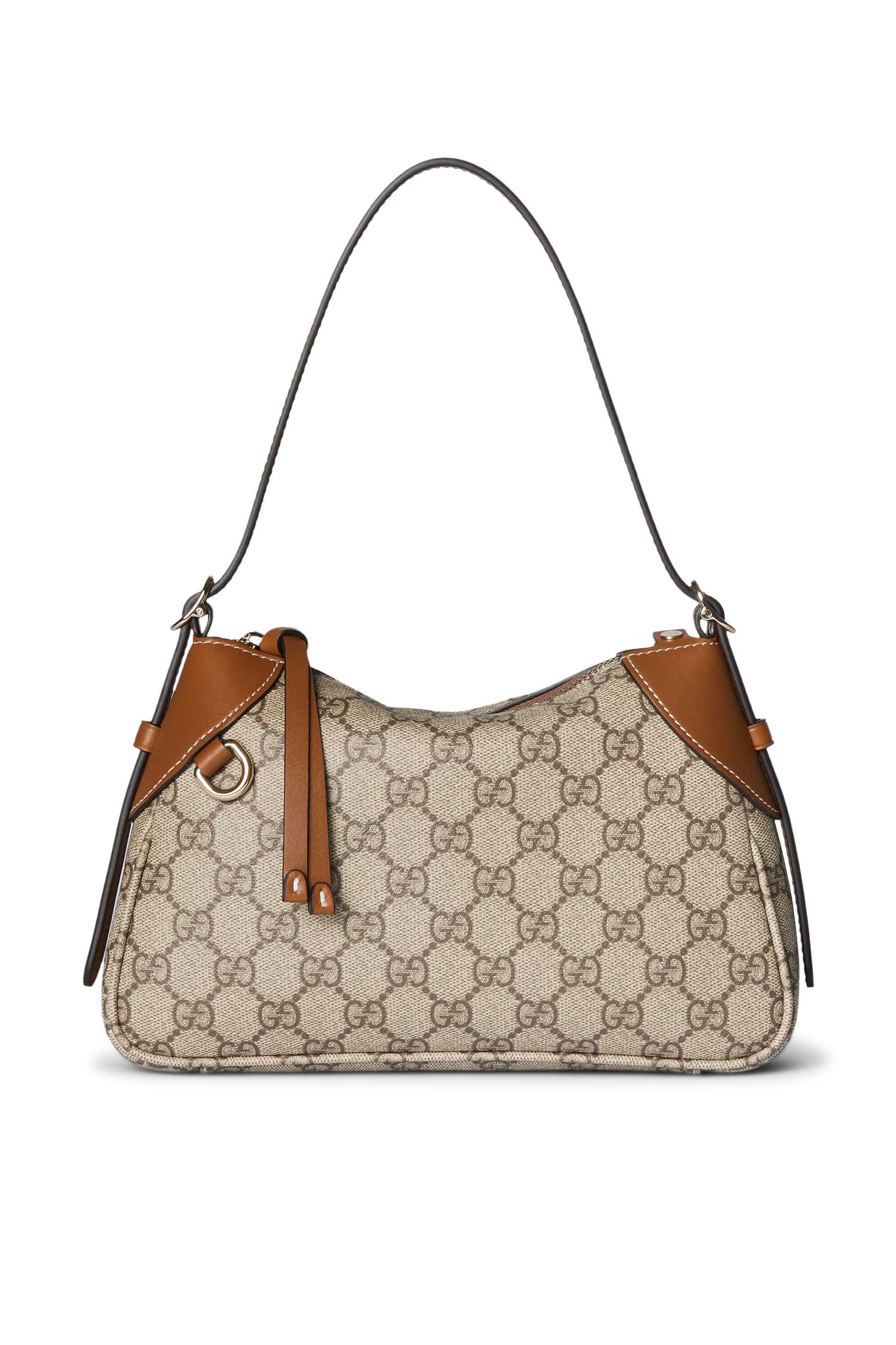 حقيبة كتف بنقشة حرفي شعار الماركة