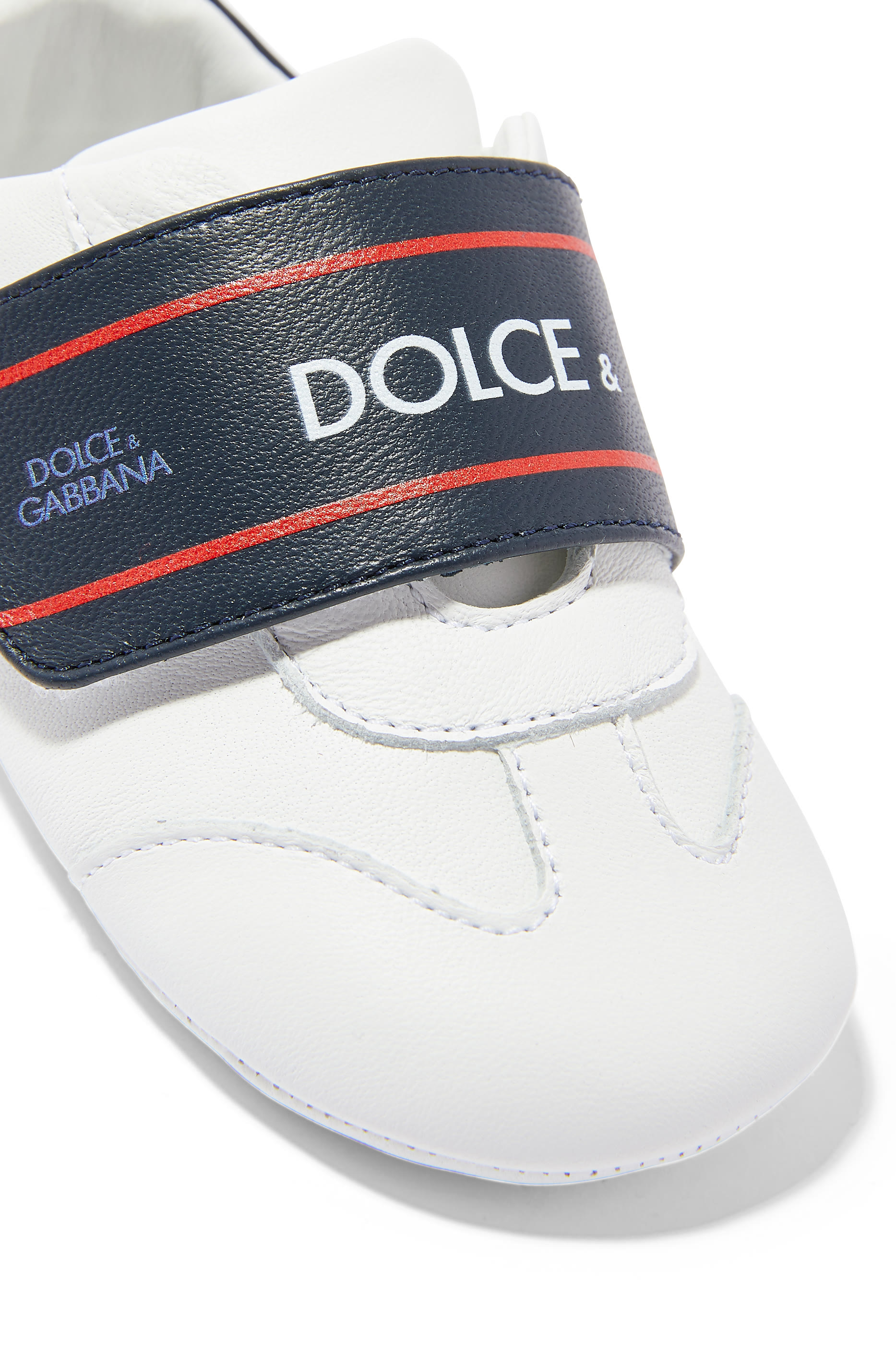 حذاء سنيكرز جلد نابا بشعار الماركا للأطفال