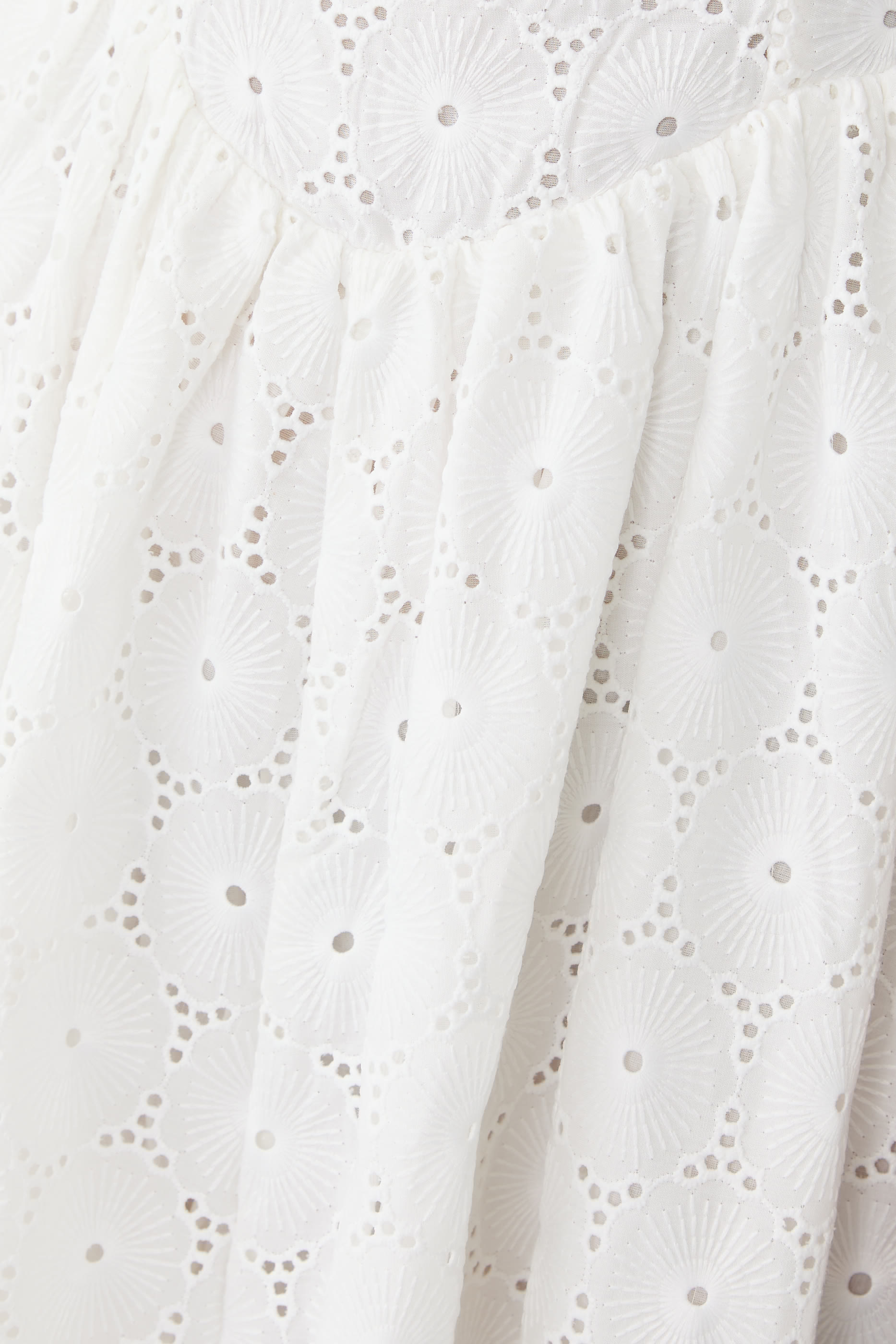 فستان ميلانا متوسط الطول بتطريزات إنجليزية