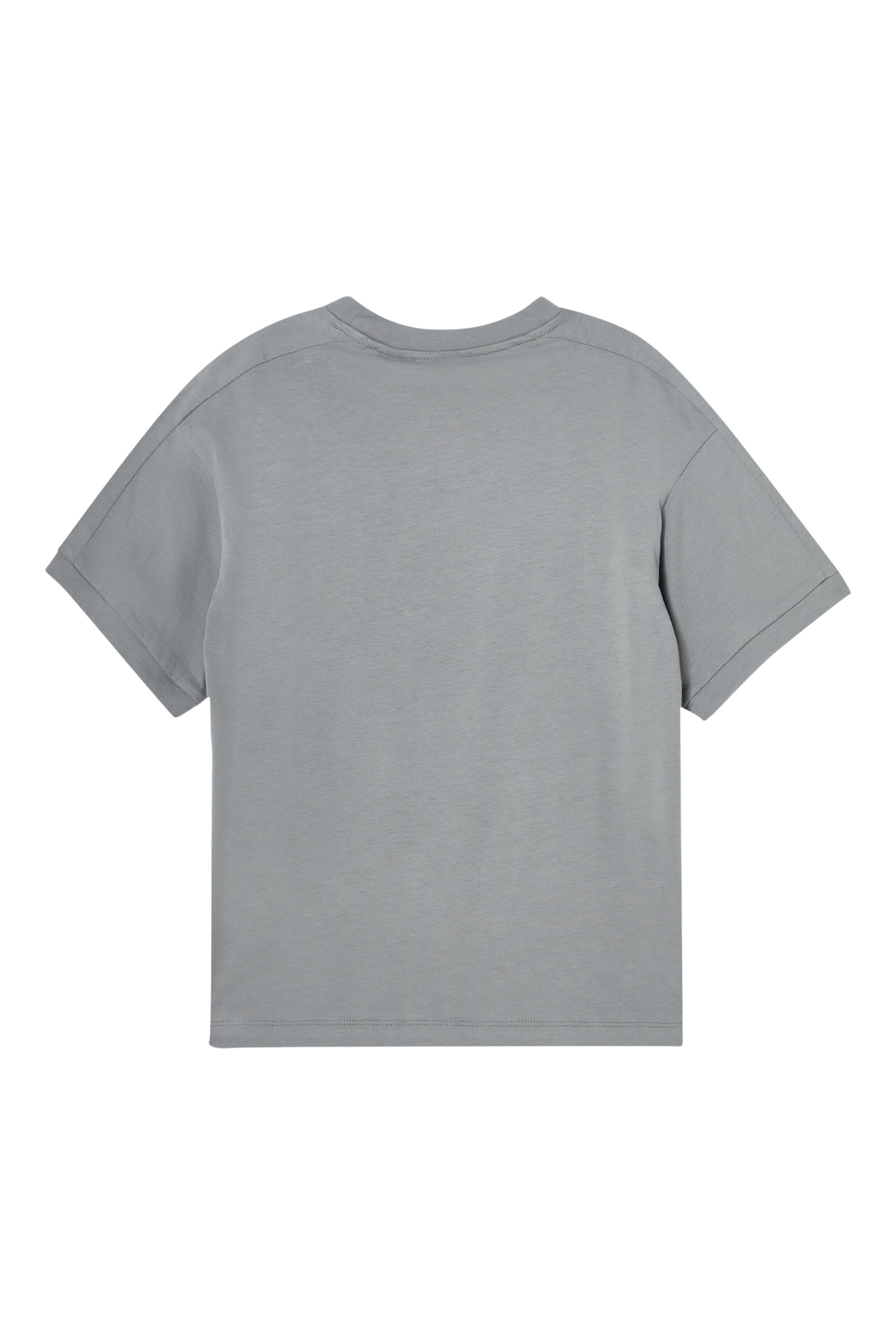 تيشيرت بشريط شعار الماركة للأطفال