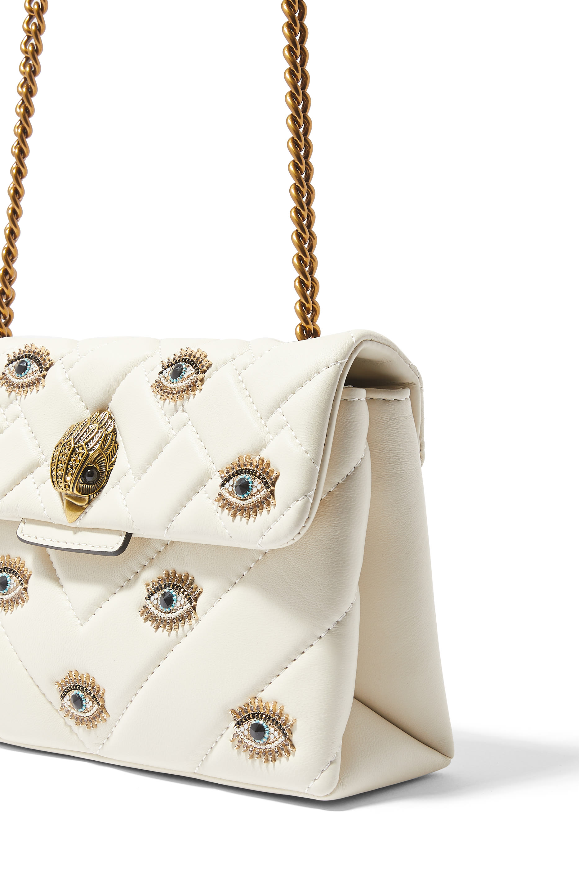 حقيبة كتف كنسينغتون متوسطة مزينة بعين