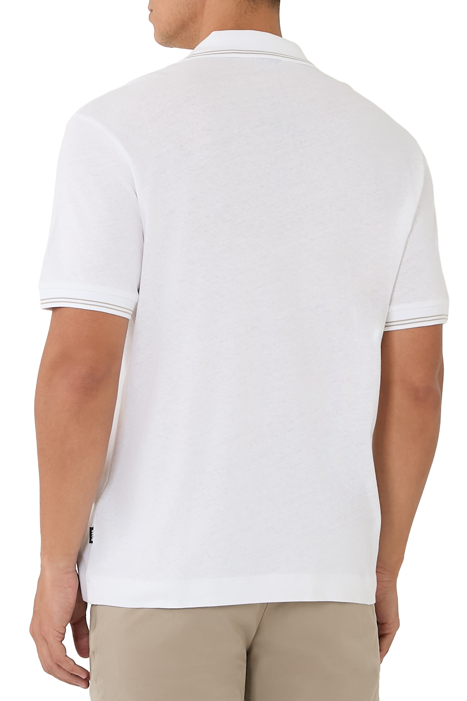 قميص بولو قطن وكتان