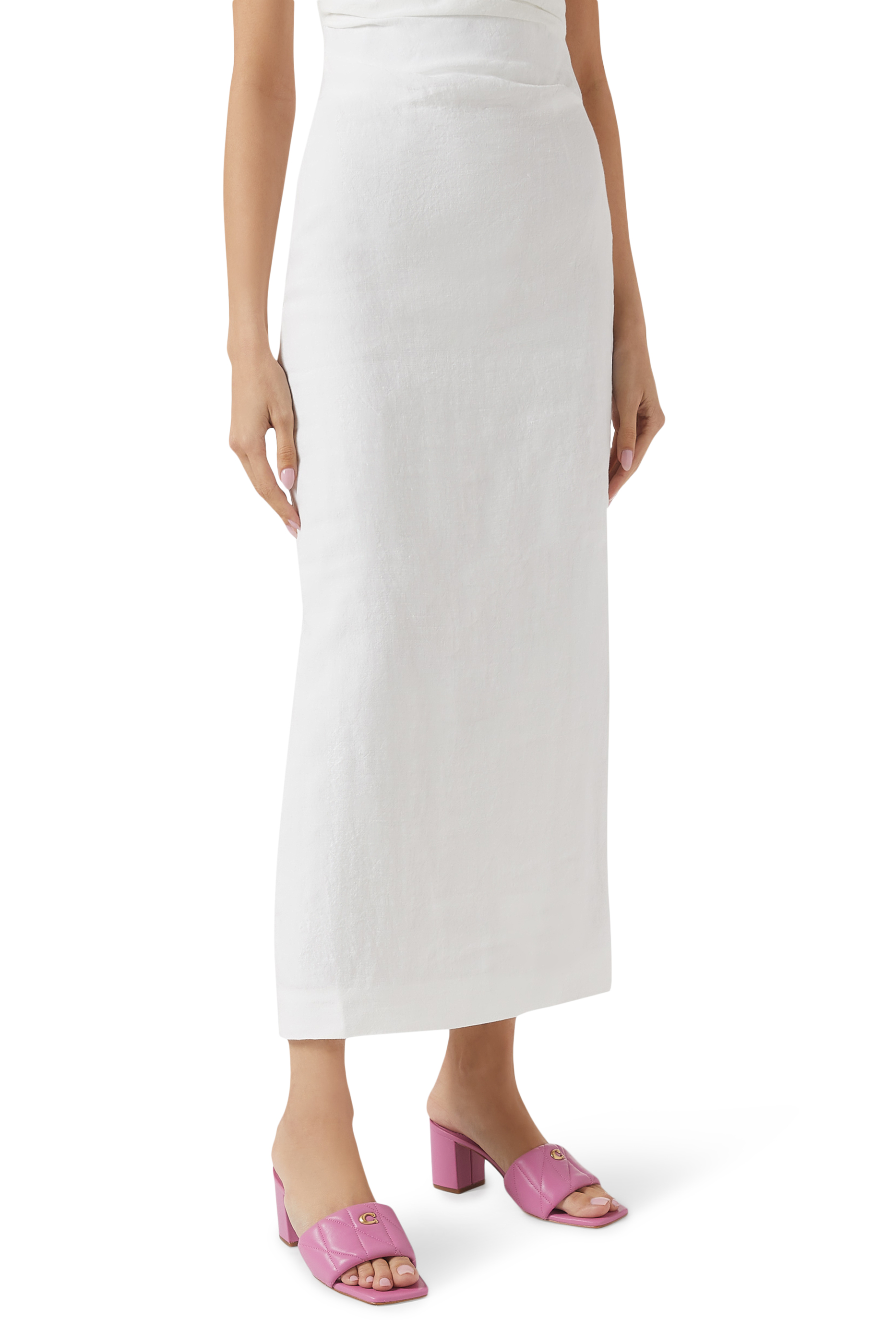 صندل هولي بكعب 65 عريض بتصميم مبطن