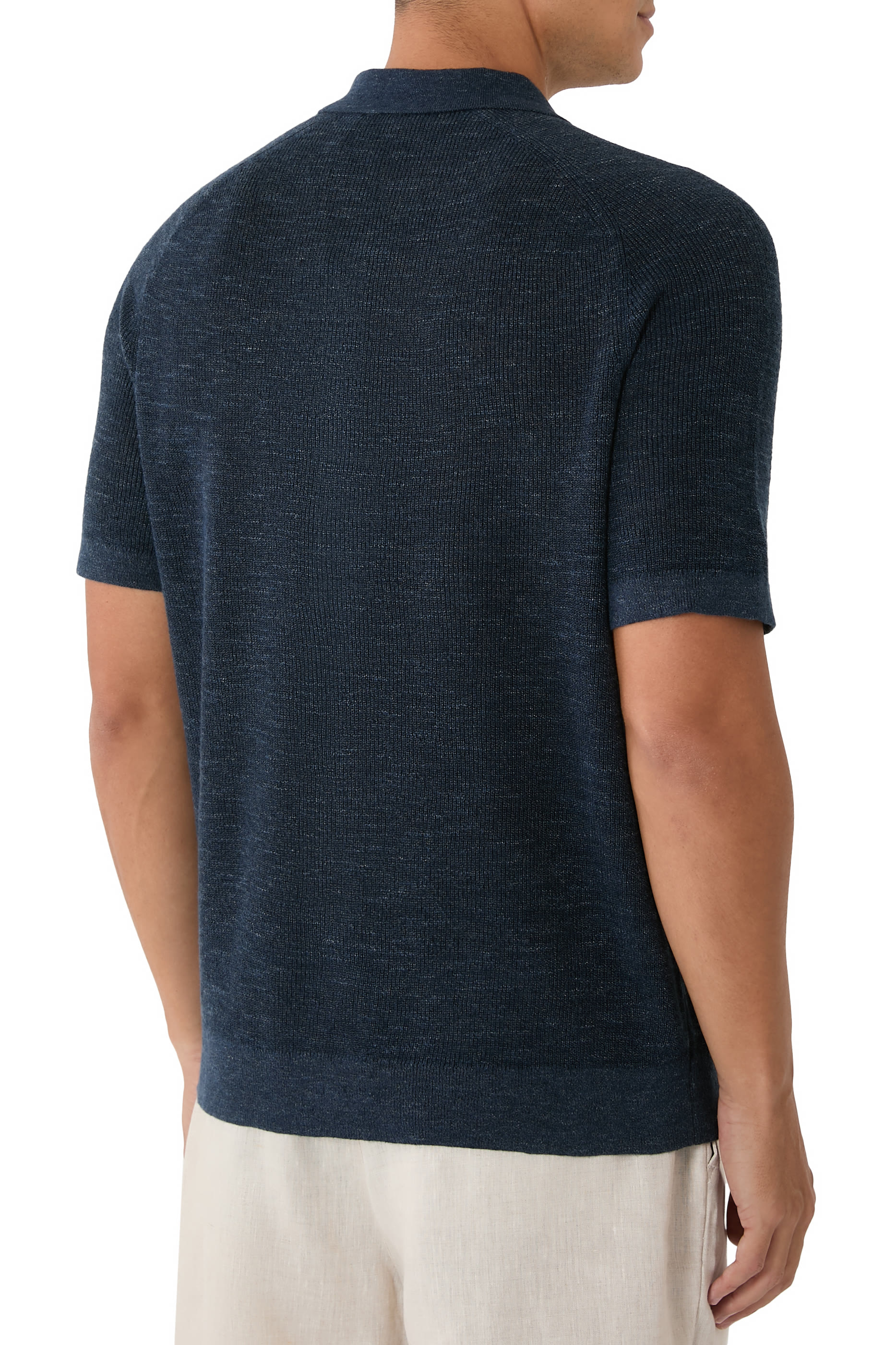 قميص بصف أزرار وأكمام قصيرة كتان باسيفيك