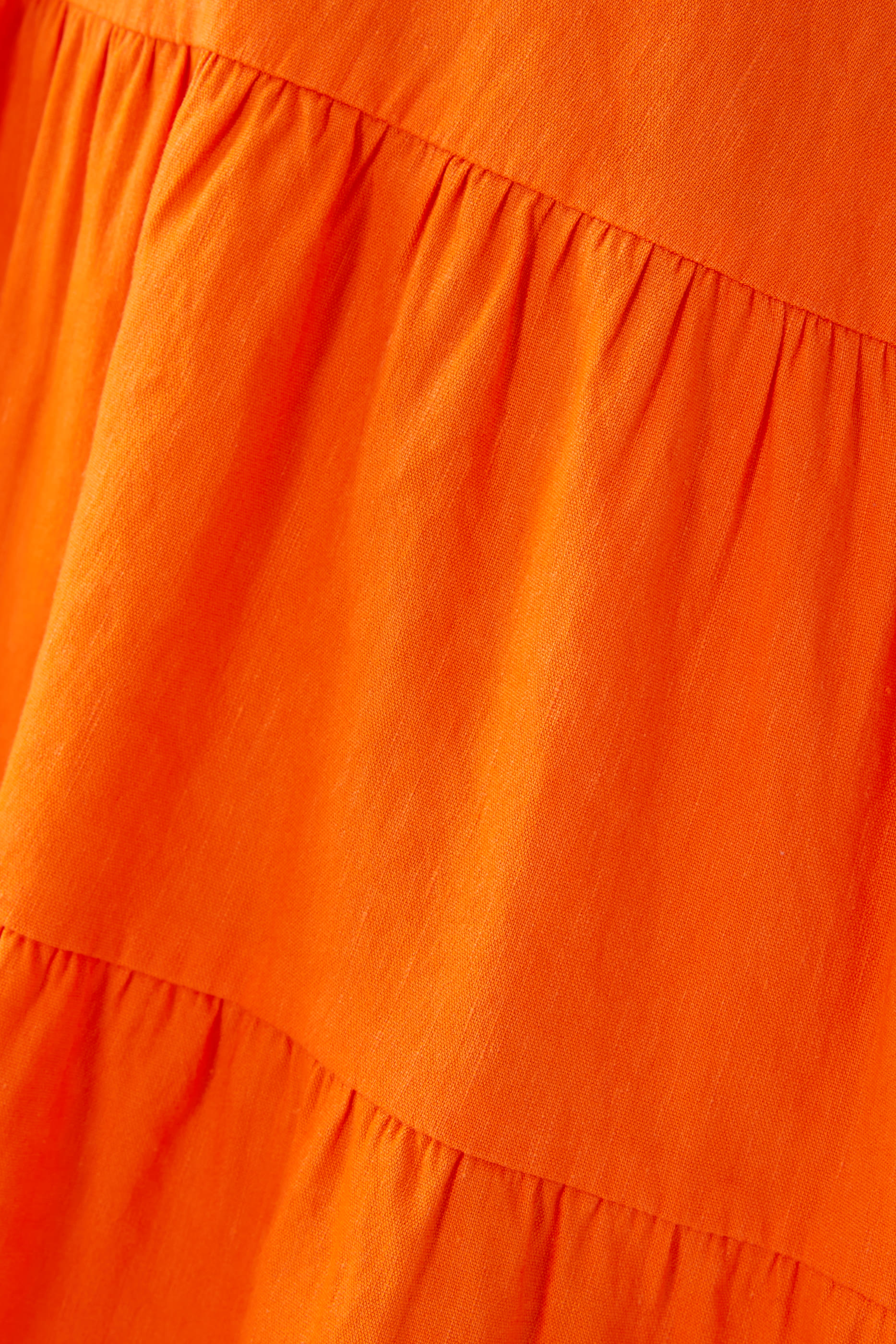 فستان ميلا قصير مزيج كتان