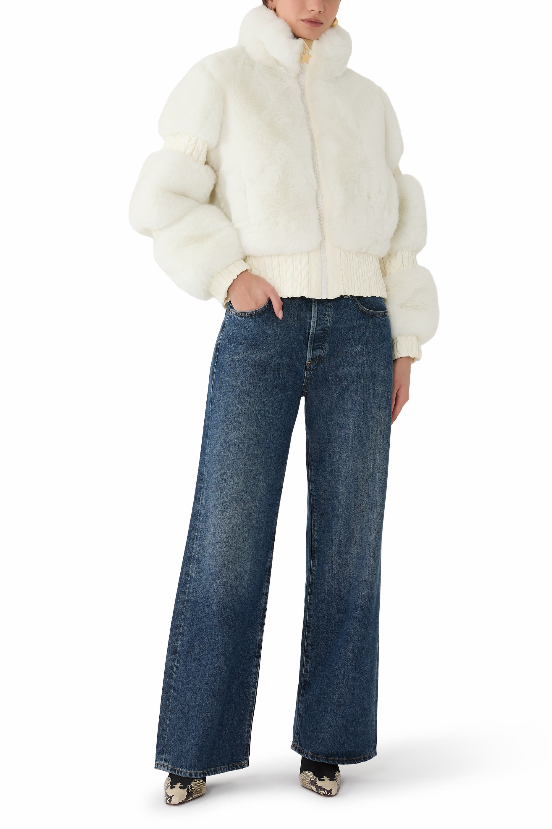 جاكيت تزلج بفرو