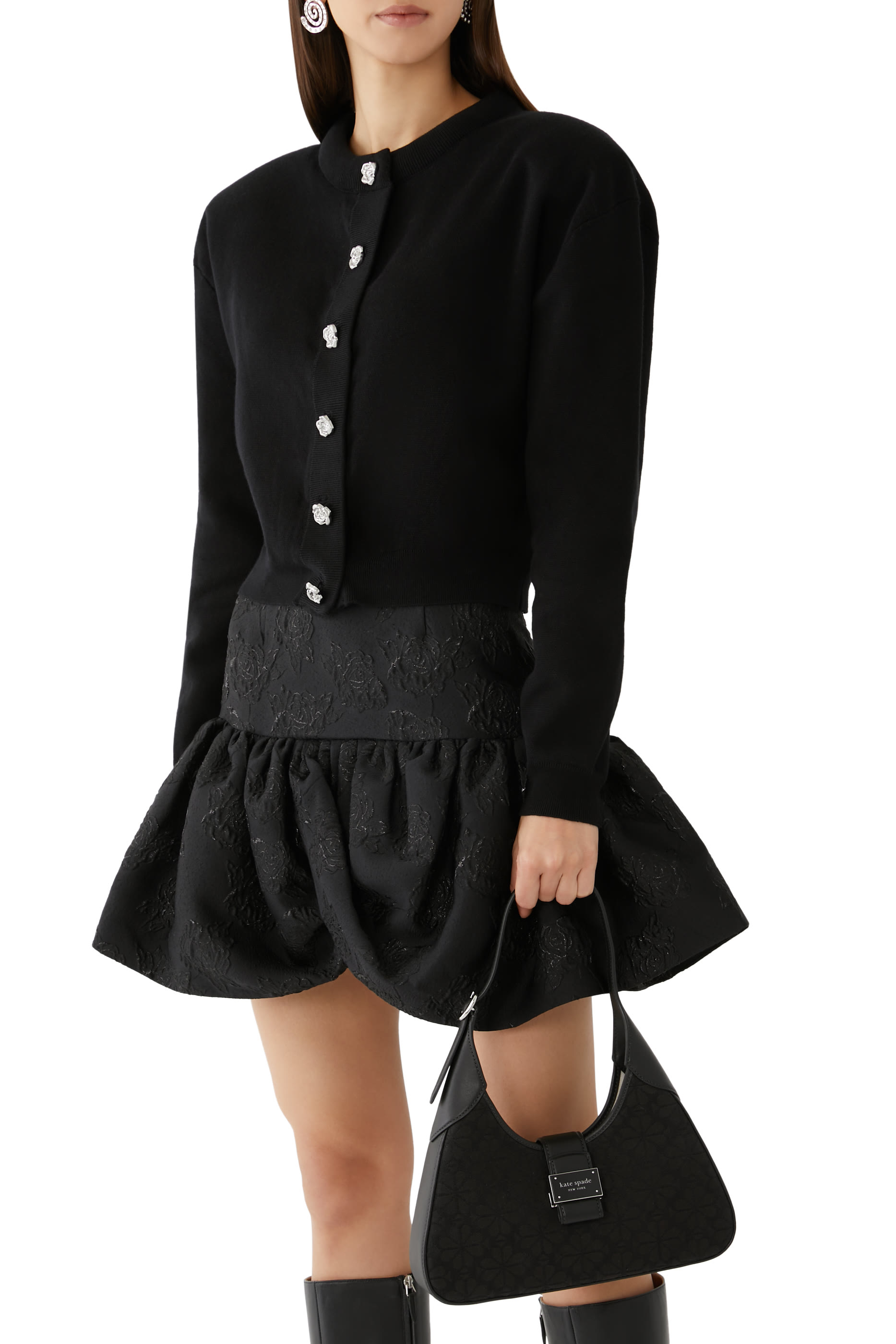 حقيبة كتف صغيرة بنقشة زهور سبايد جاكار