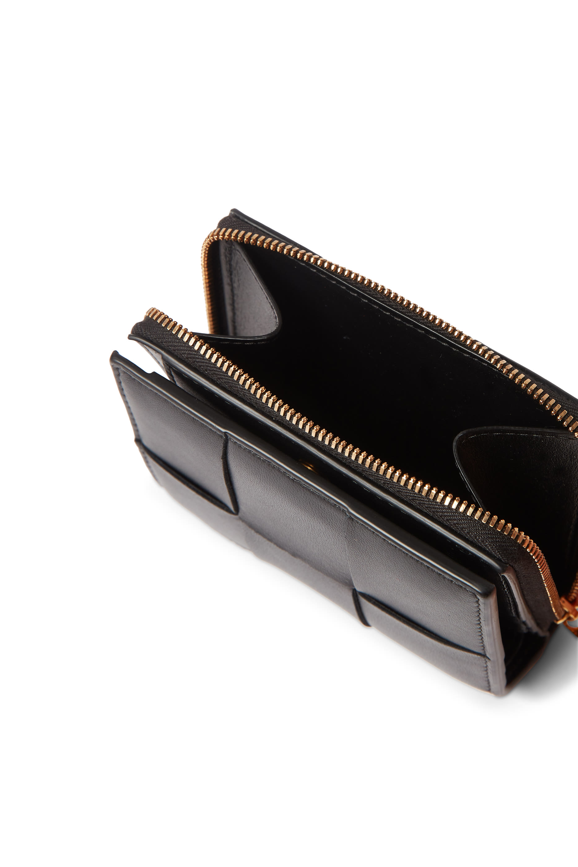 محفظة كاسيت صغيرة بتصميم ثنائي الطي بسحاب