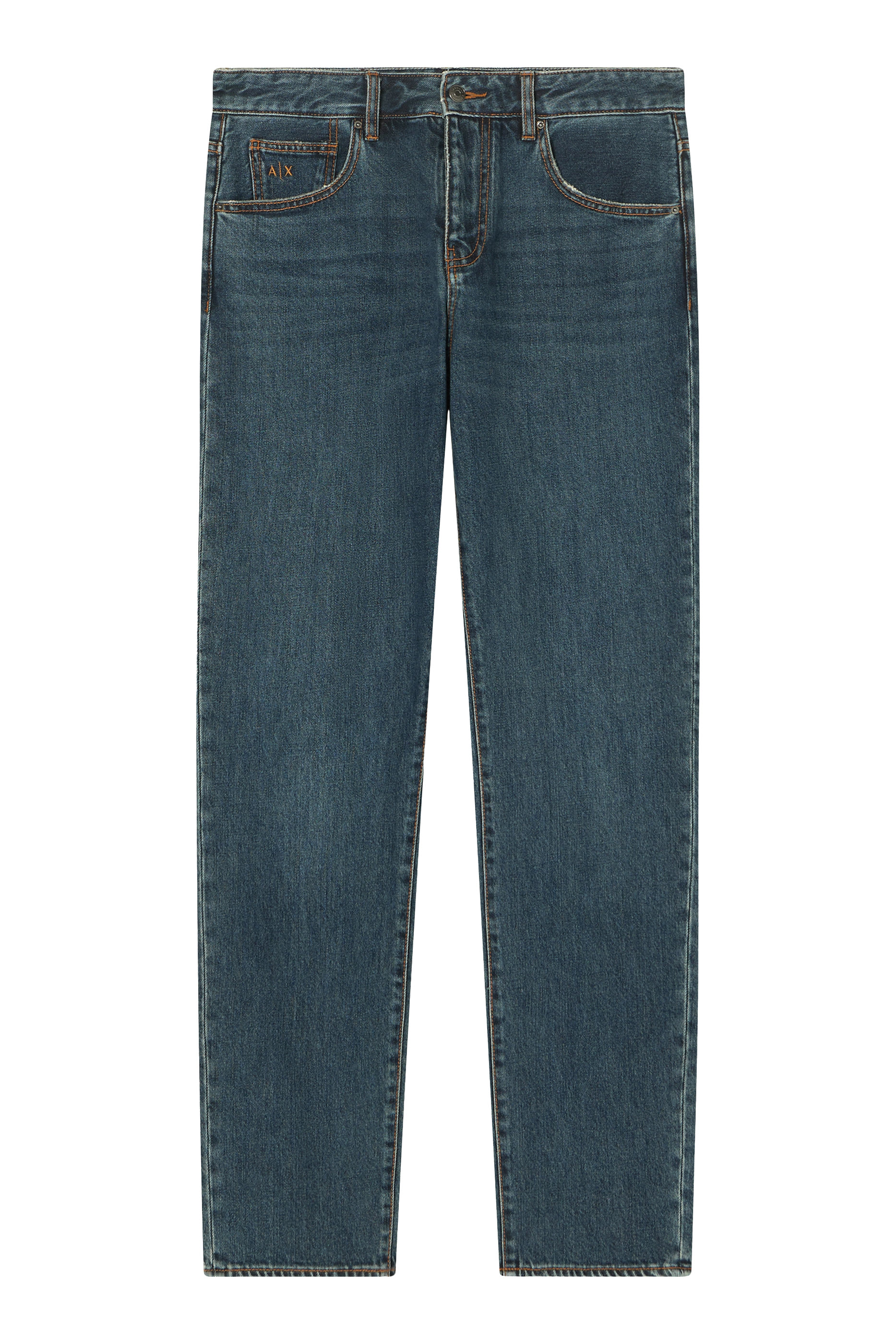 بنطال جينز بنقشة شعار الماركة