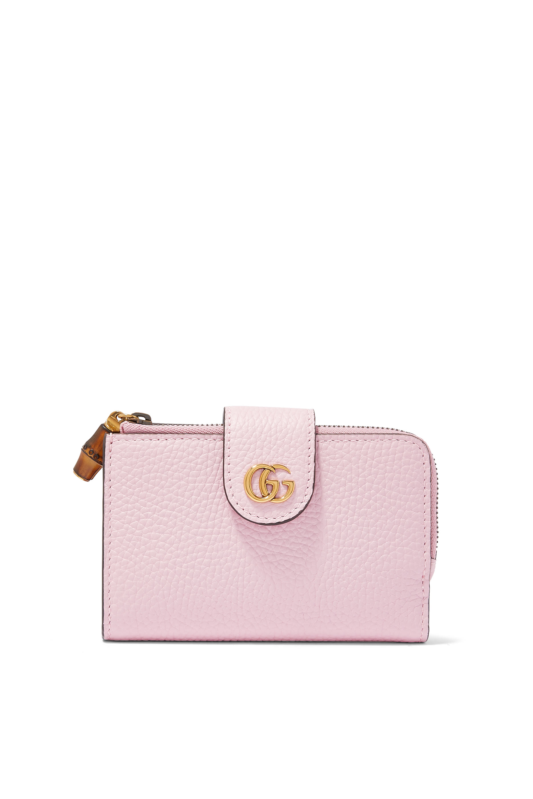 محفظة متوسطة بحروف شعار الماركة مزدوجة